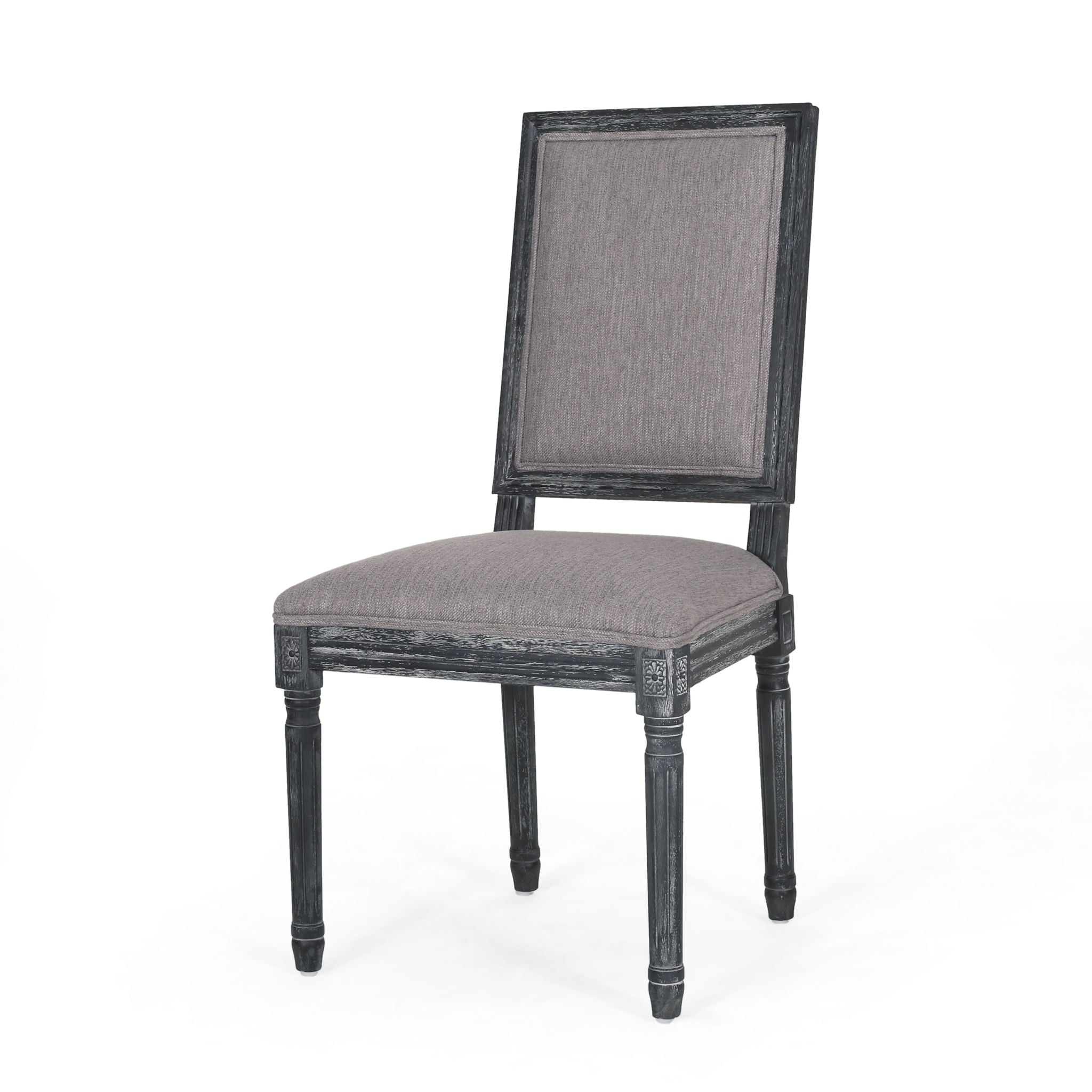 French Country Style Dining Chair With Upholstered Seating And Fluted Legs - Best Buy Furniture