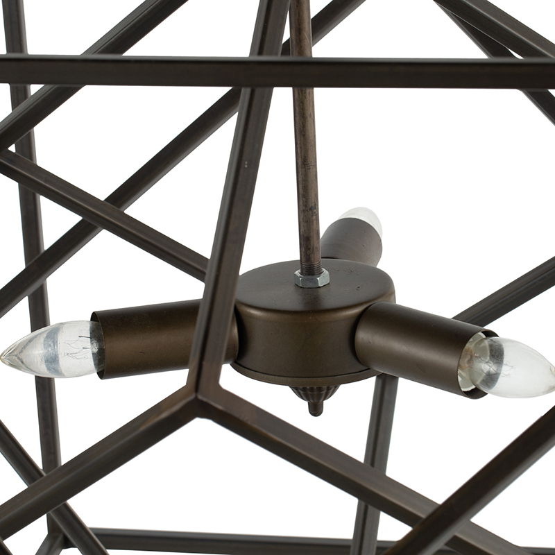3 Light Metal Chandelier, Hanging Light Fixture With Adjustable Chain For Kitchen, Bulb Not Included - Black - Best Buy Furniture