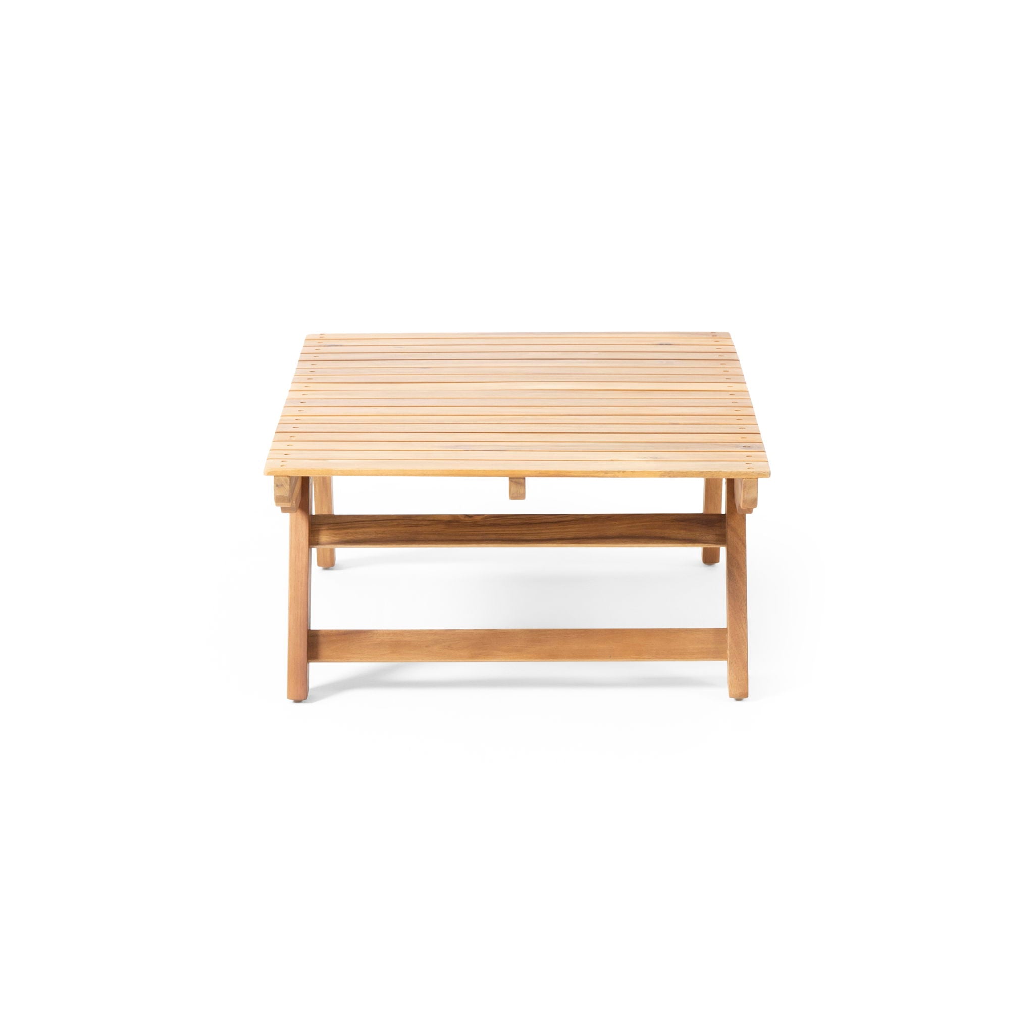 Outdoor Acacia Wood Coffee Table With Open Slat Design - Best Buy Furniture