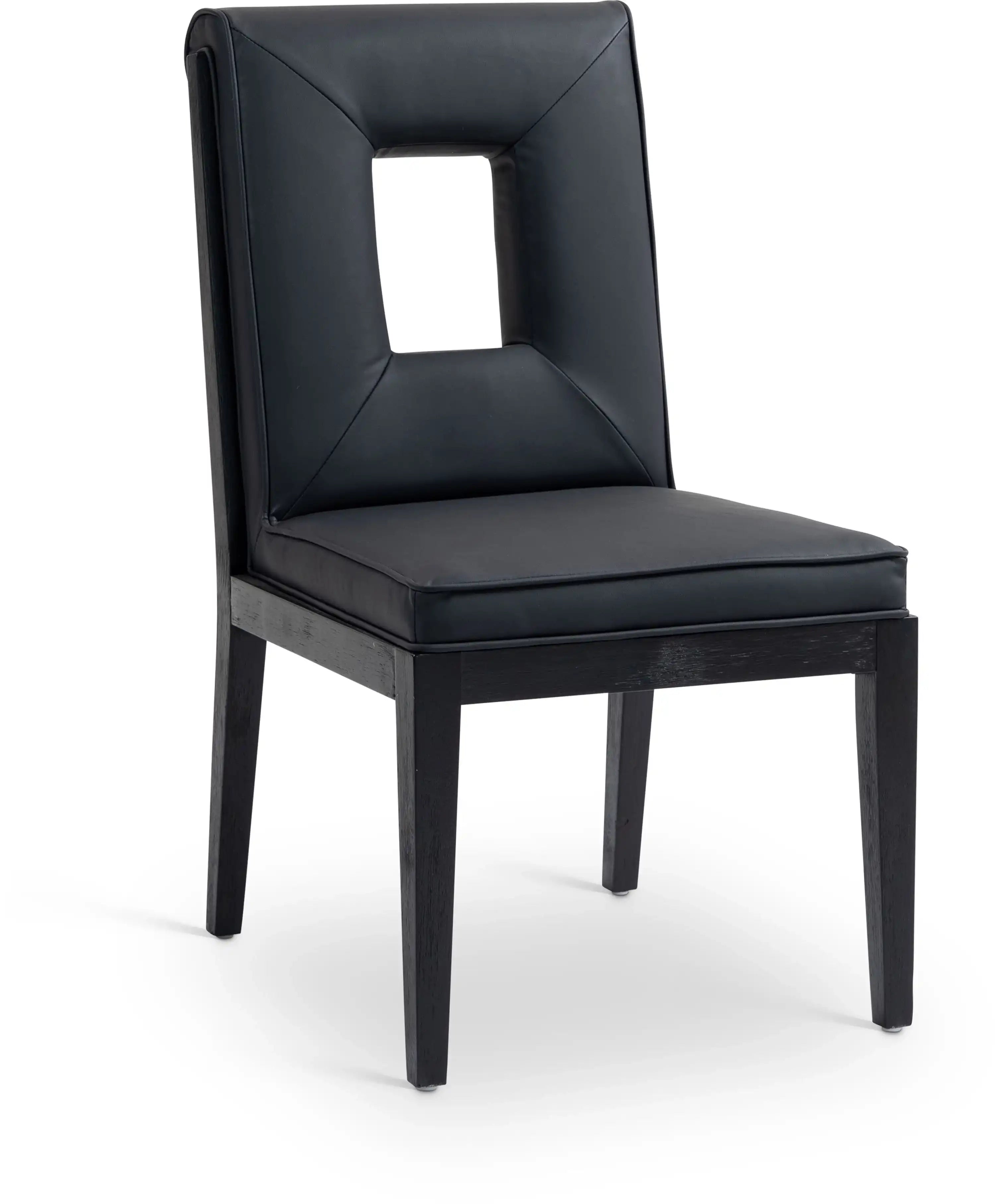 Gwendolyn - Faux Leather Dining Side Chair With Black Frame (Set of 2) - Best Buy Furniture
