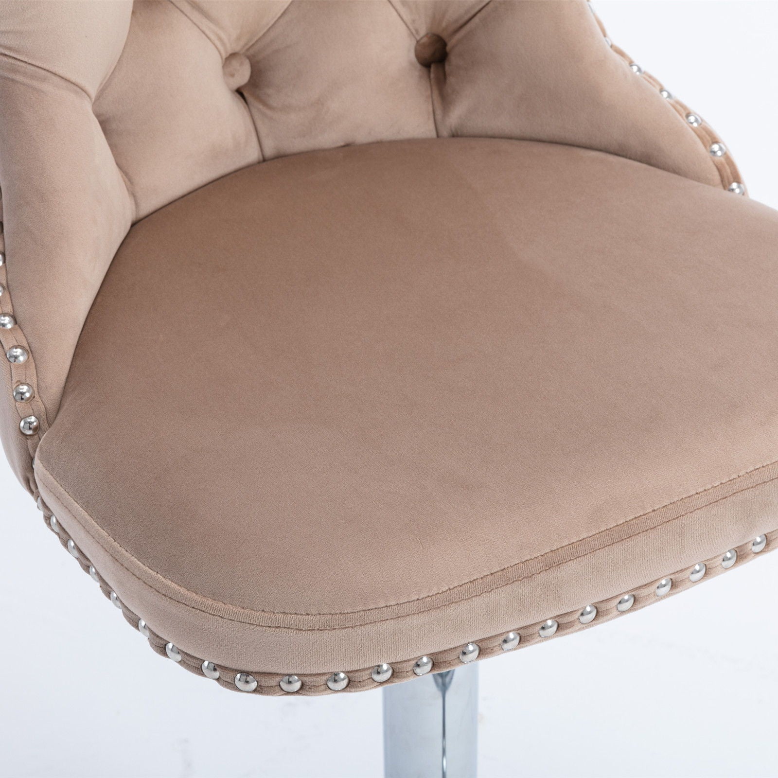 Swivel Velvet Barstools Adjusatble Seat Height From 25-33", Modern Upholstered Chrome Base Bar Stools With Backs Comfortable Tufted For Home Pub And Kitchen Island (Set of 2) - Best Buy Furniture