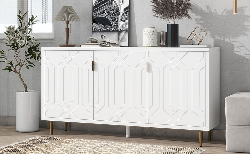 Modern TV Stand With 3 Doors And Adjustable Shelves - Best Buy Furniture