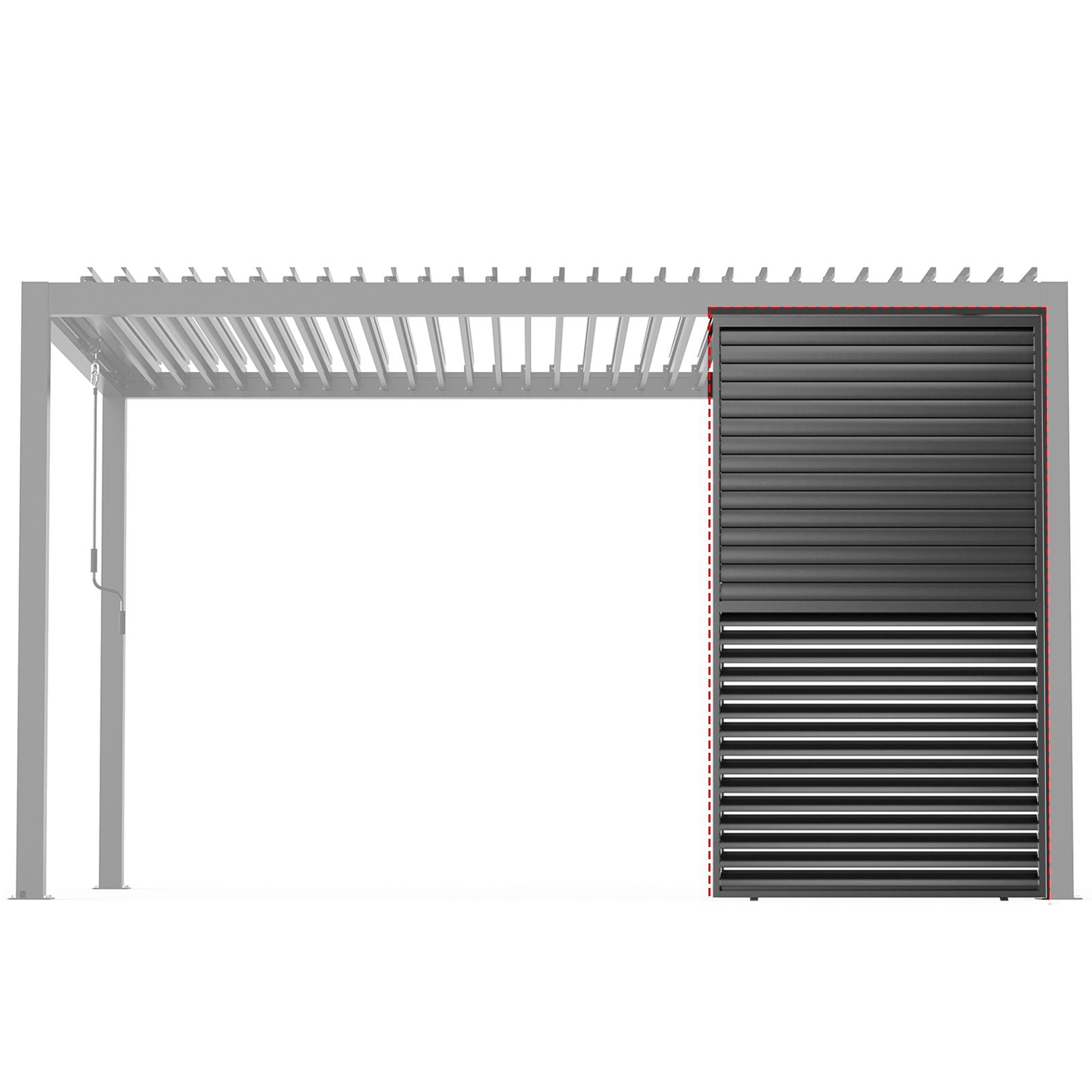 Louver Grille 1 / 3 13Ft Frame & Louvers - Black - Best Buy Furniture
