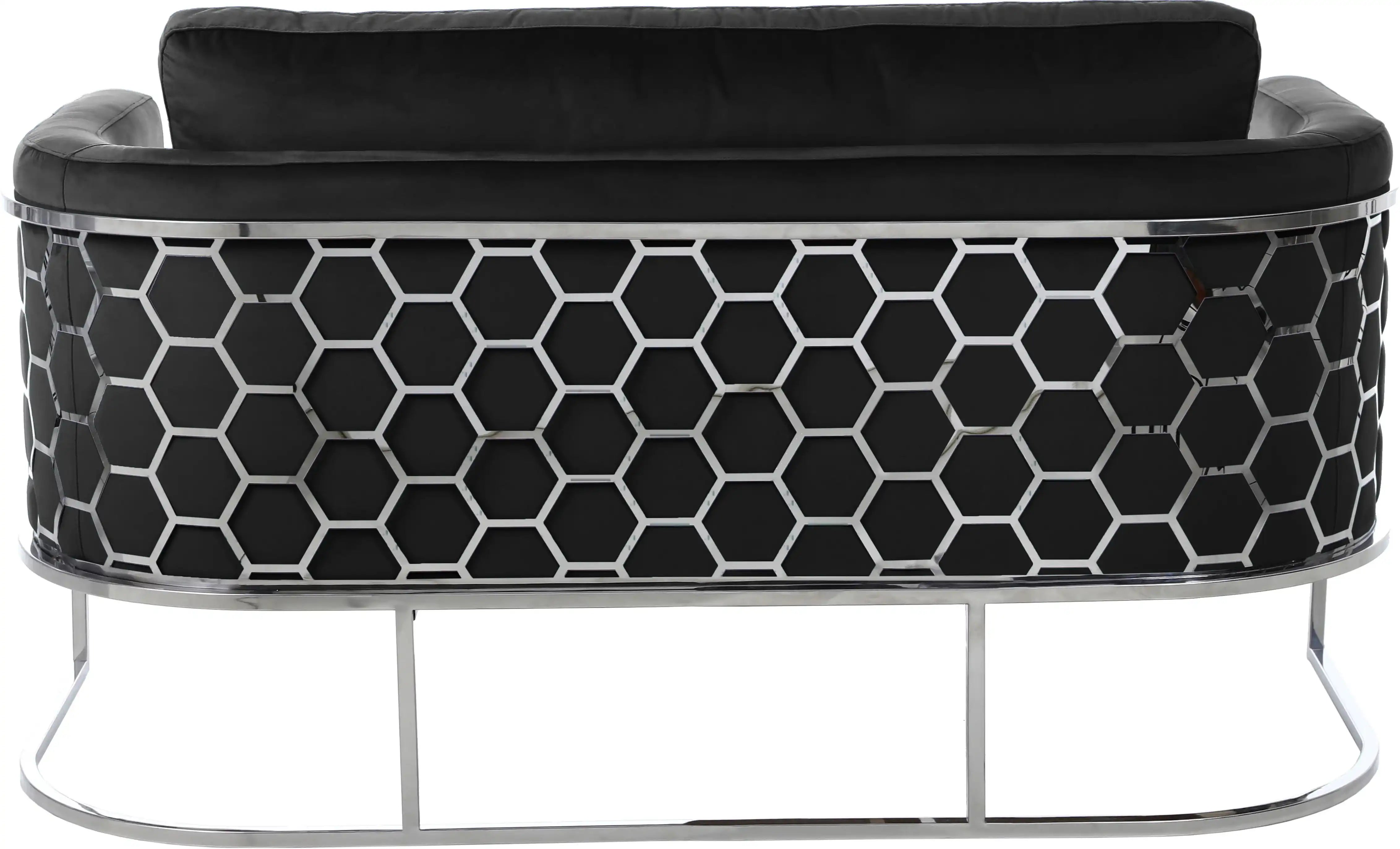 Casa - Loveseat with Chrome Legs - Best Buy Furniture