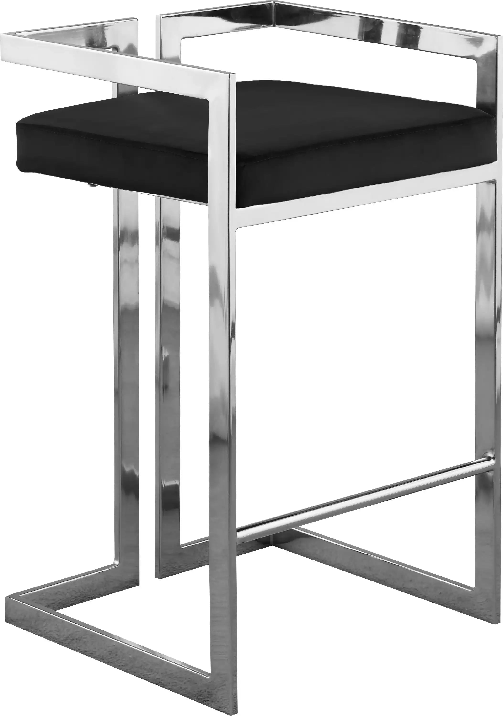 Ezra - Stool with Chrome Legs (Set of 2) - Best Buy Furniture