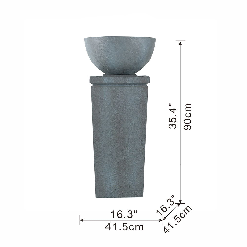 Zen Bowl Water Fountain, Outdoor Bird Feeder / Bath Fountains, Relaxing Water Feature For Garden - Best Buy Furniture
