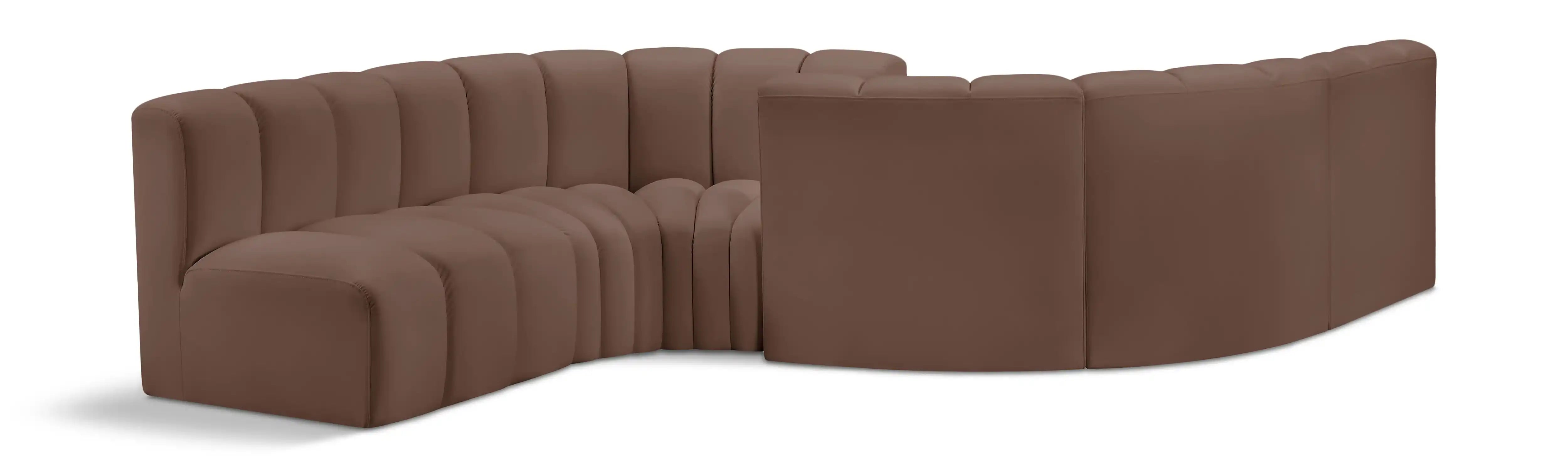 Arc - Faux Leather 6 Piece Modular Sofa - Best Buy Furniture