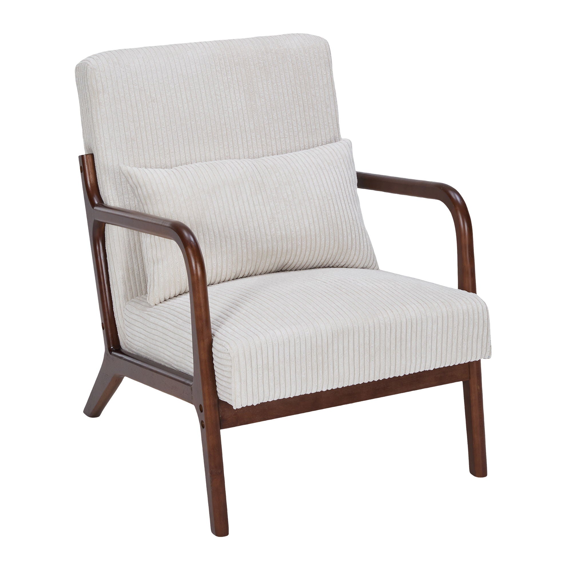 Accent Chair With Pillow And Wood Frame - Best Buy Furniture