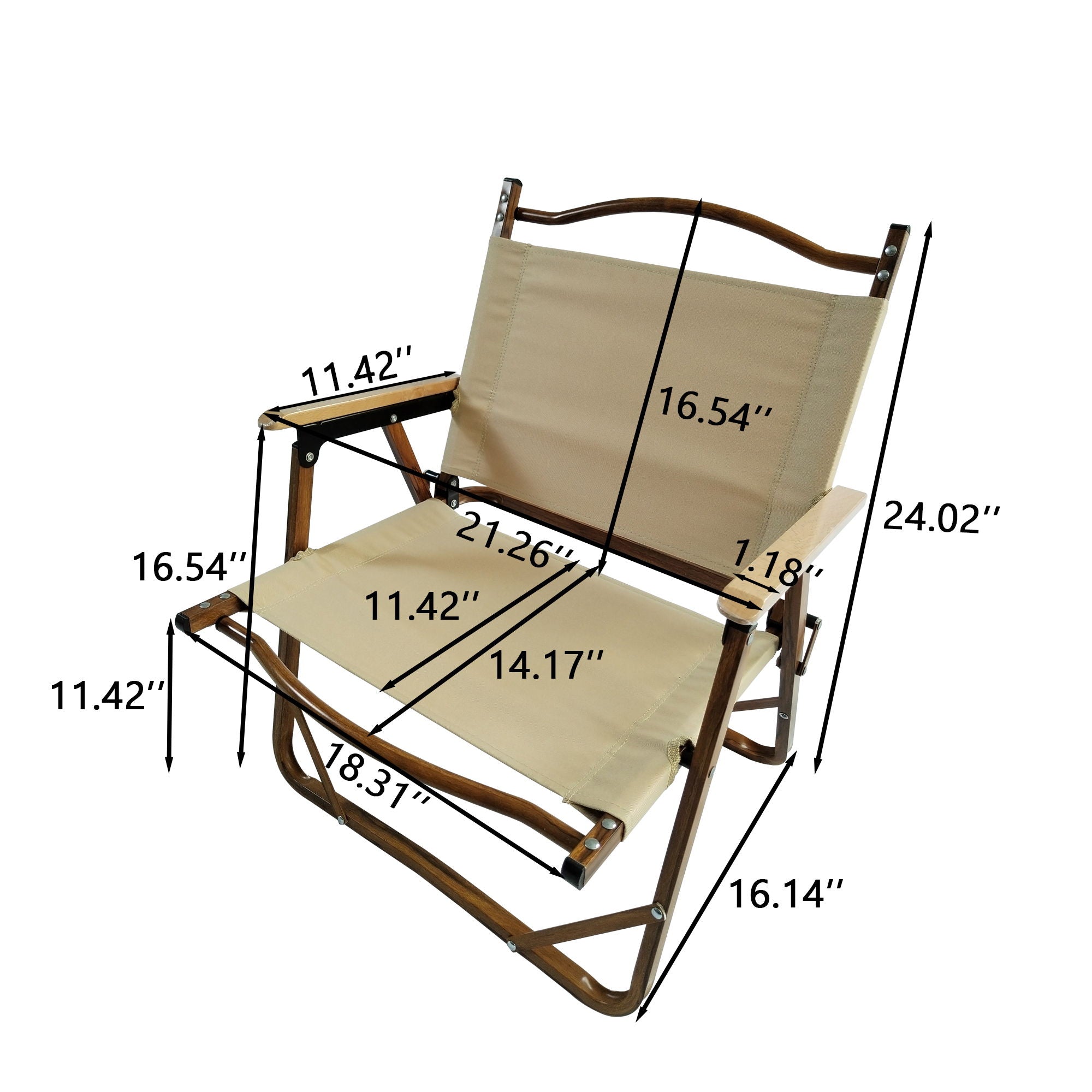 Comfy Foldable And Portable Chair With Armrests, Indoor And Outdoor (Set of 4) - Brown - Best Buy Furniture