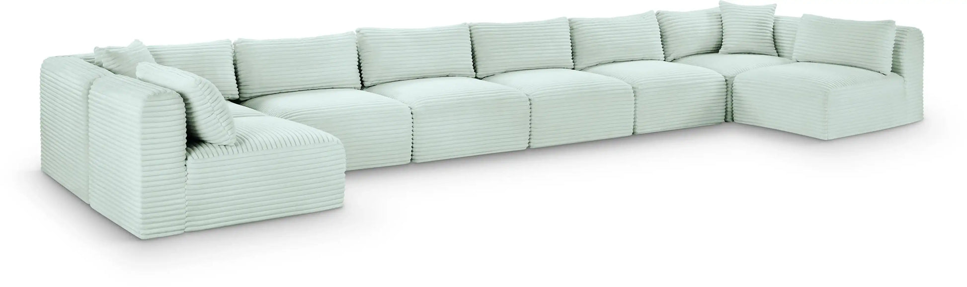 Shaggy - 8 Piece Modular U-Shaped Armless Sectional - Best Buy Furniture