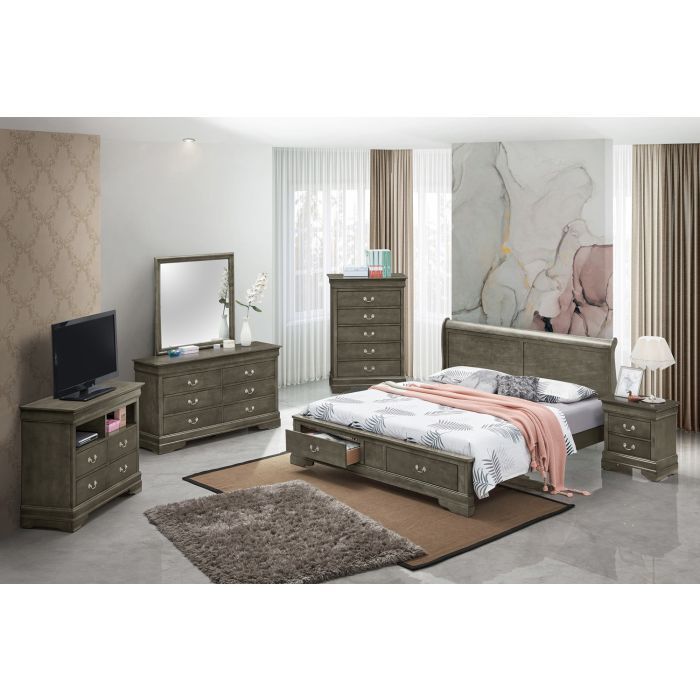 Louis Phillipe - Storage Bed - Best Buy Furniture