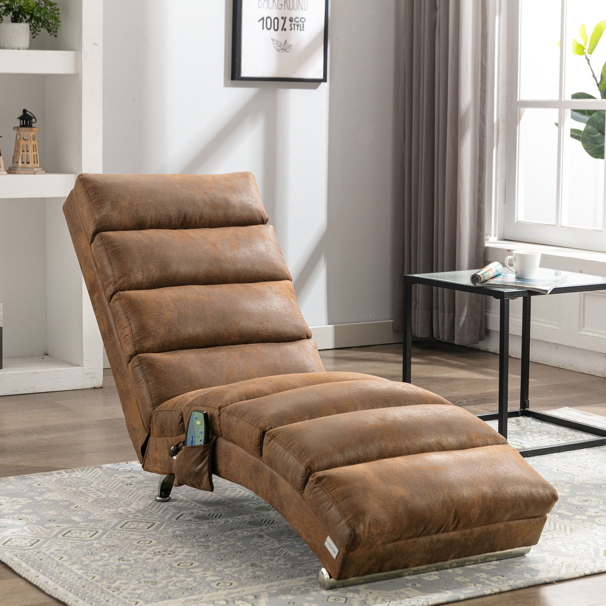 Massage Chaise Lounge Indoor With Remote Control, Ergonomic Electric Massage Lounger - Best Buy Furniture