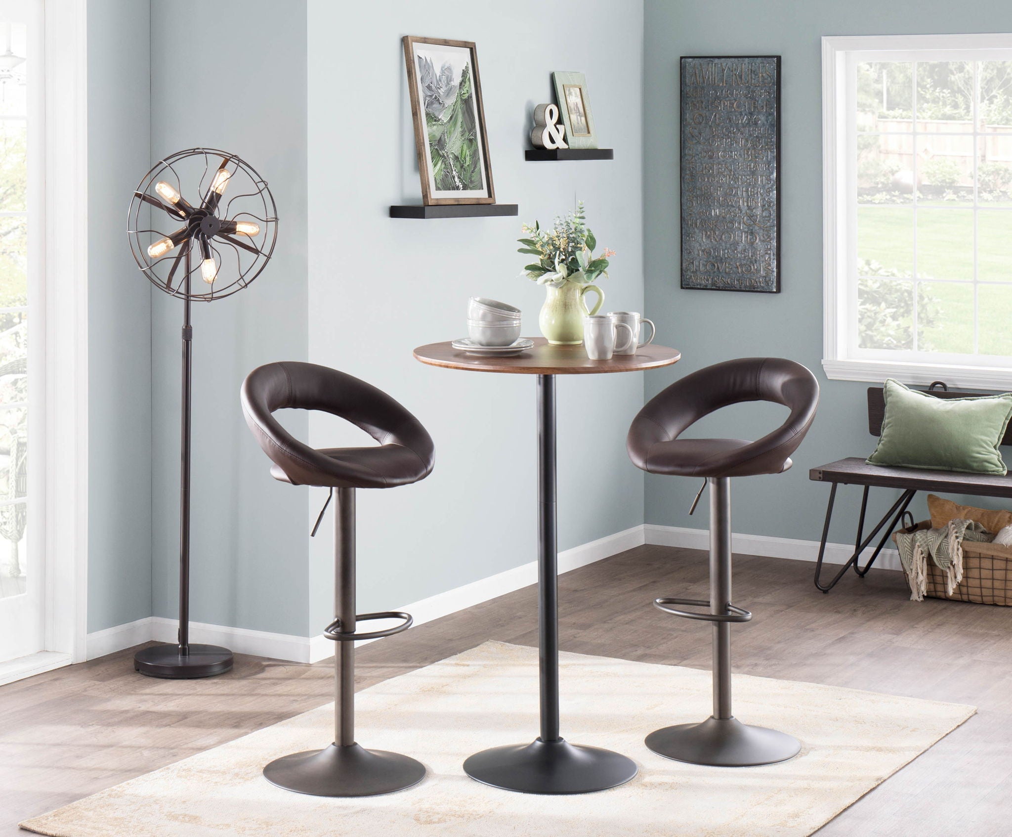 Pebble - Mid Century Modern Table Adjusts From Dining To Bar - Best Buy Furniture