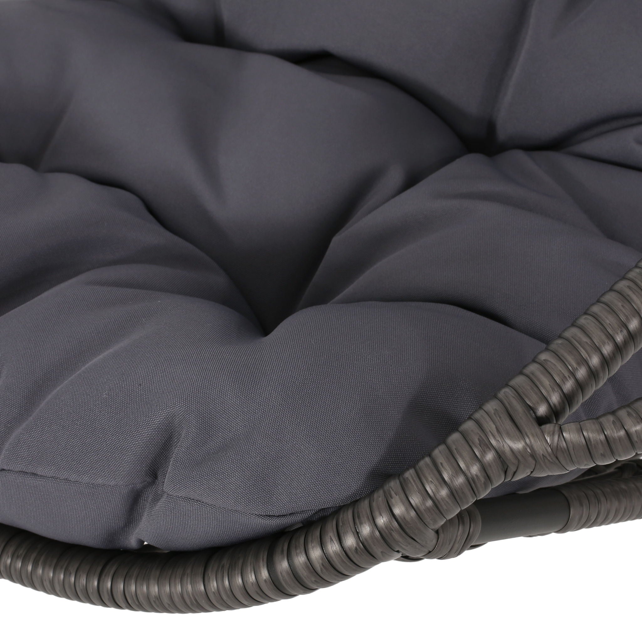 Rustic Hanging Basket Chair With Cushion - Best Buy Furniture