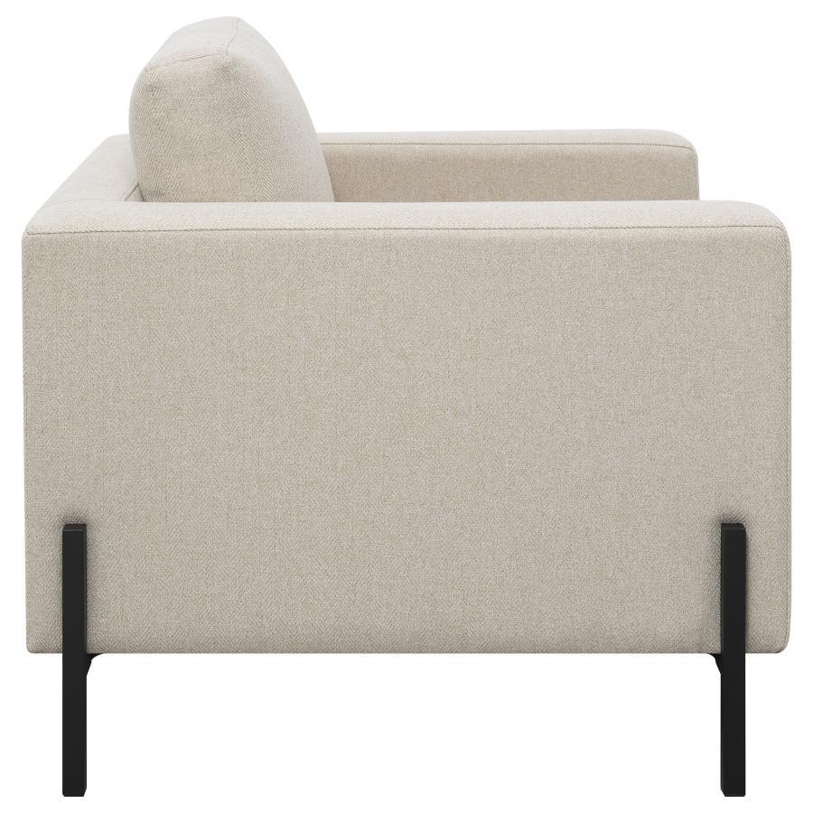 Tilly - Upholstered Track Arm Accent Chair - Oatmeal - Best Buy Furniture