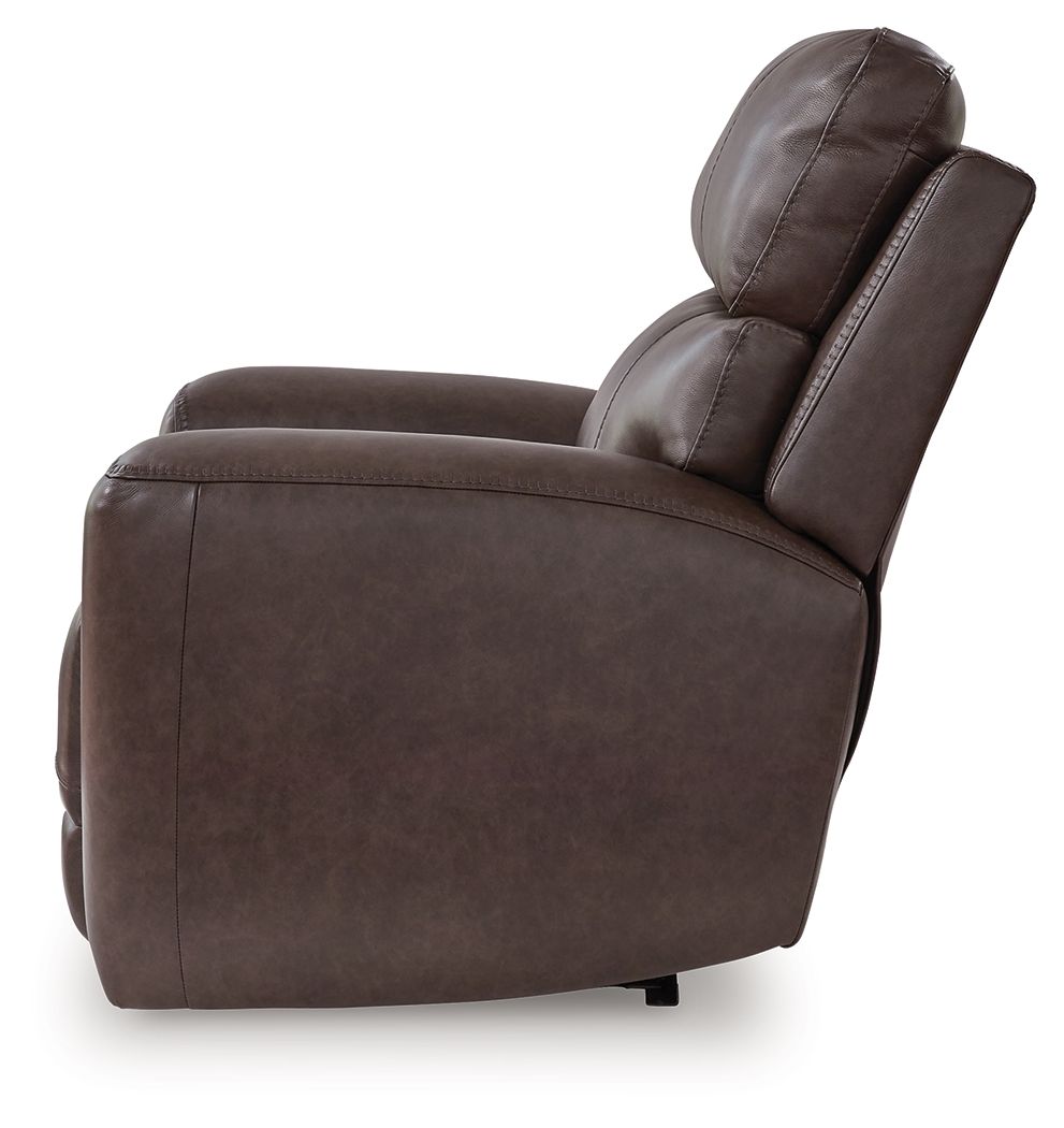 Crossplex - Power Recliner / Adjustable Headrest - Smoke - Best Buy Furniture