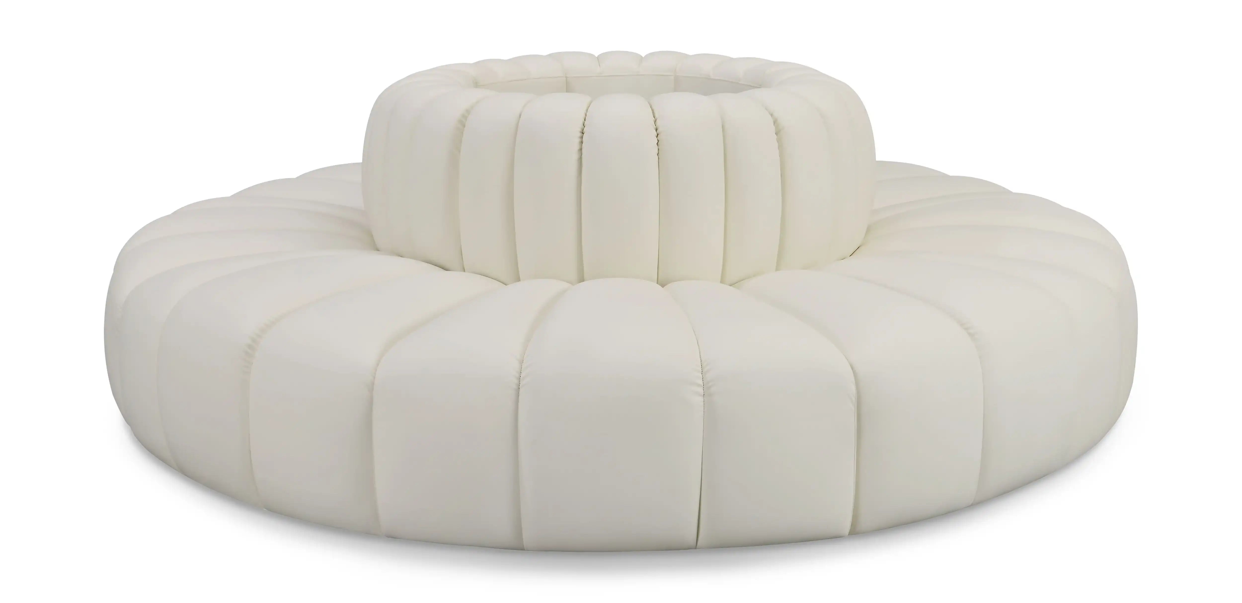 Arc - Faux Leather 8 Piece Round Modular Sofa - Best Buy Furniture