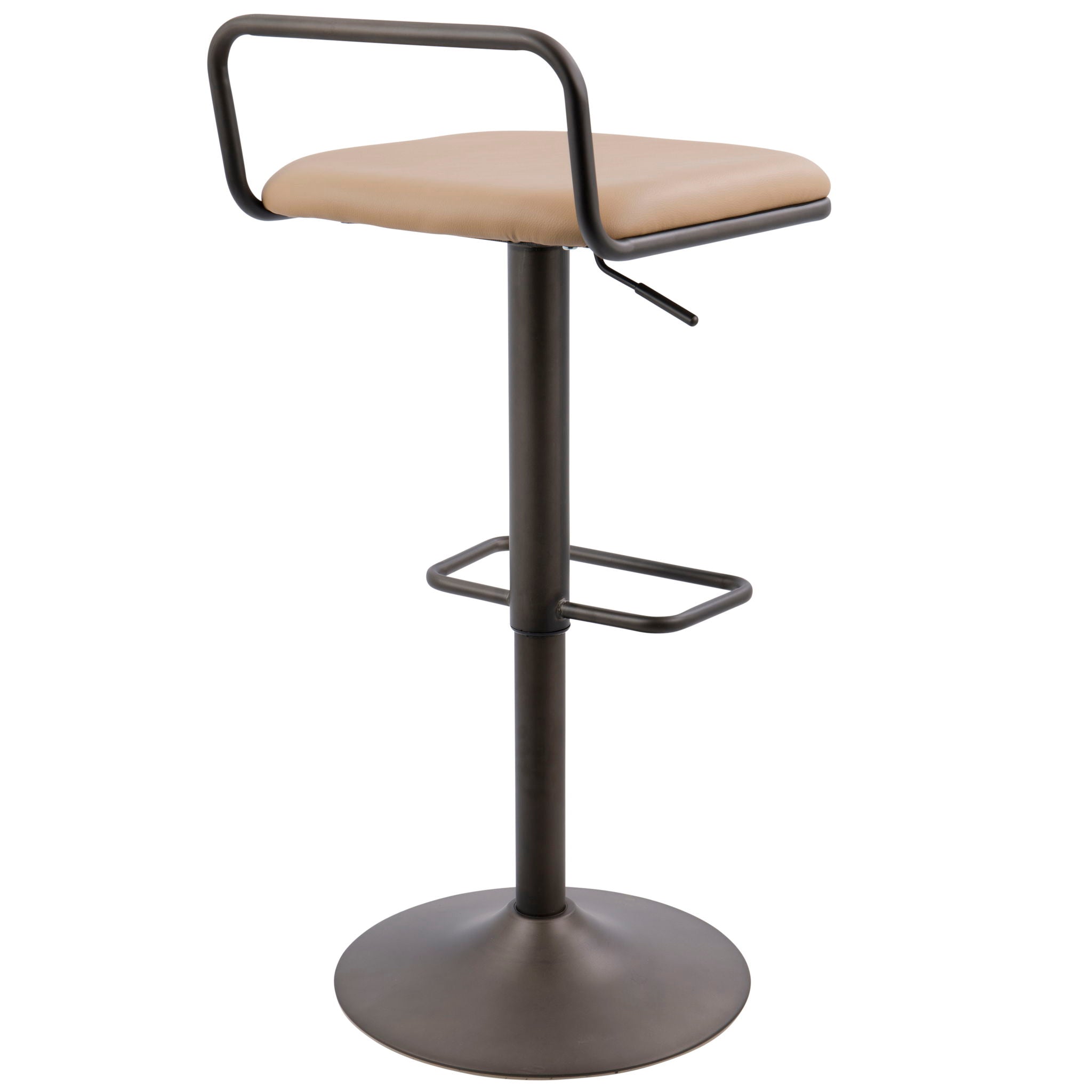 Beta - Industrial Barstool (Set of 2) - Camel - Best Buy Furniture