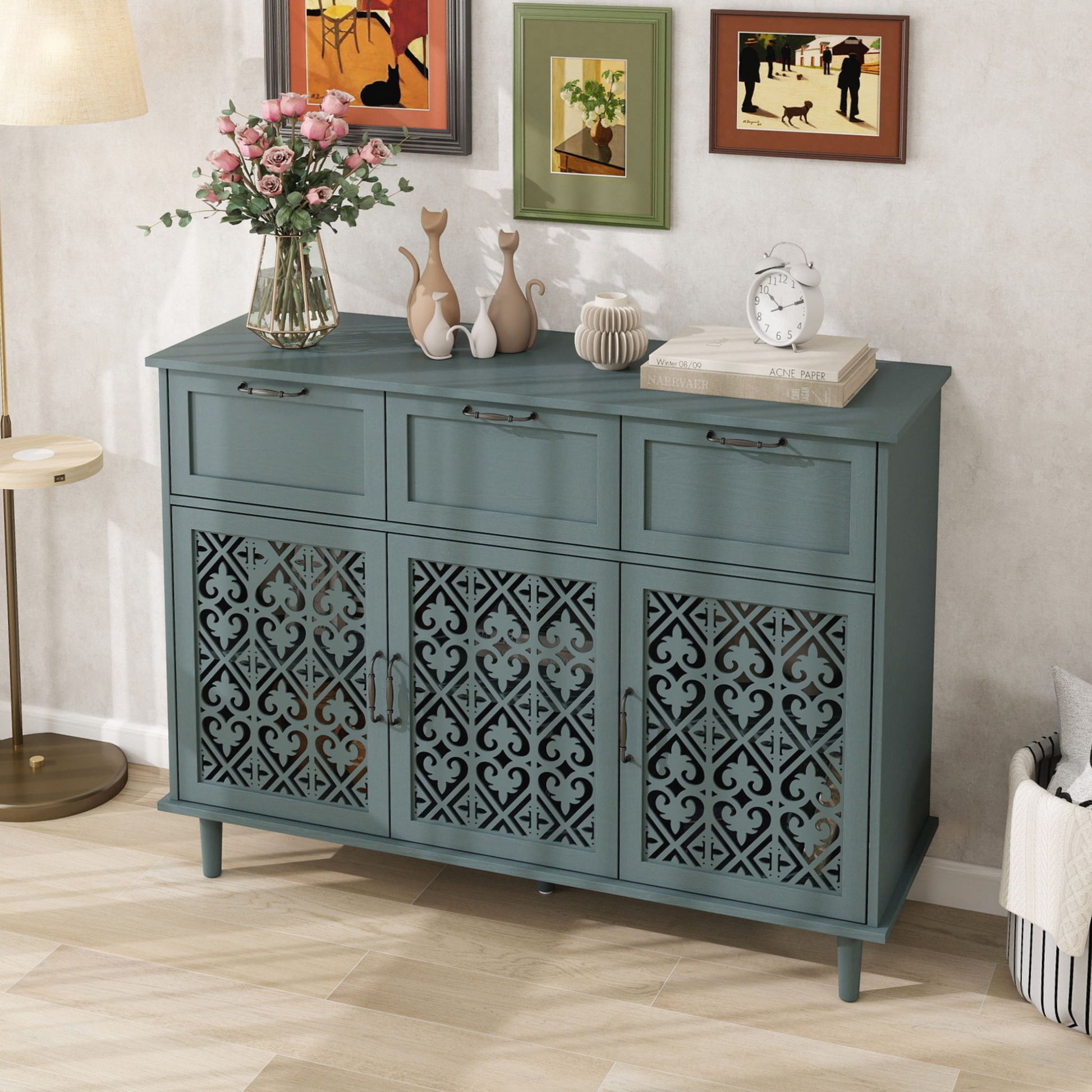 3 Door 3 Drawer Elegant Cabinet - Best Buy Furniture