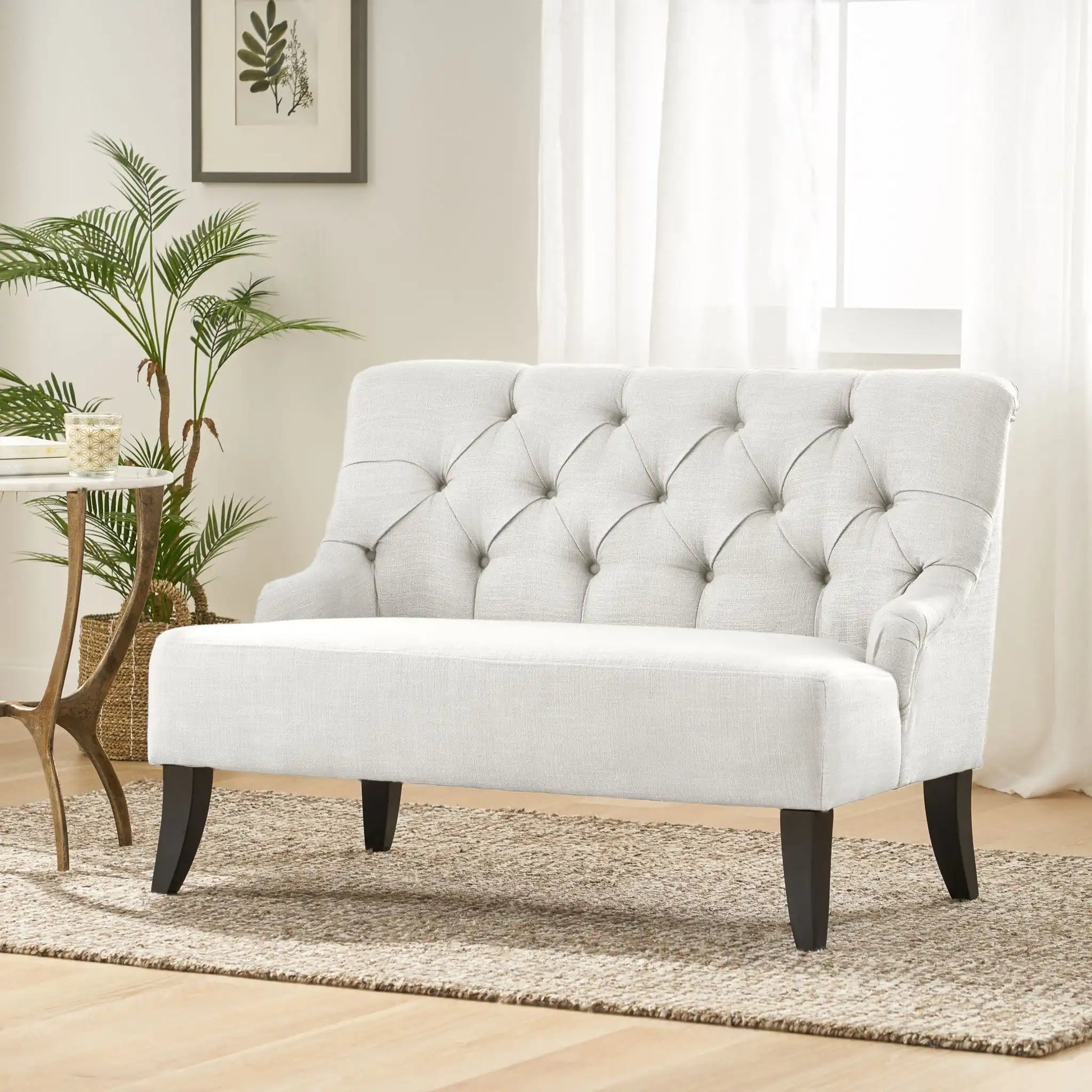 Nicole - French Style Upholstered Loveseat With Tufted Backrest - Best Buy Furniture