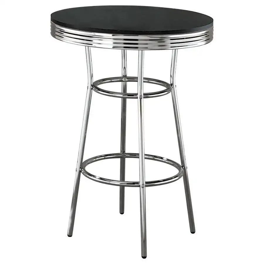 Retro - Round 30" 1950's Bistro Pub Height Bar Table - Best Buy Furniture