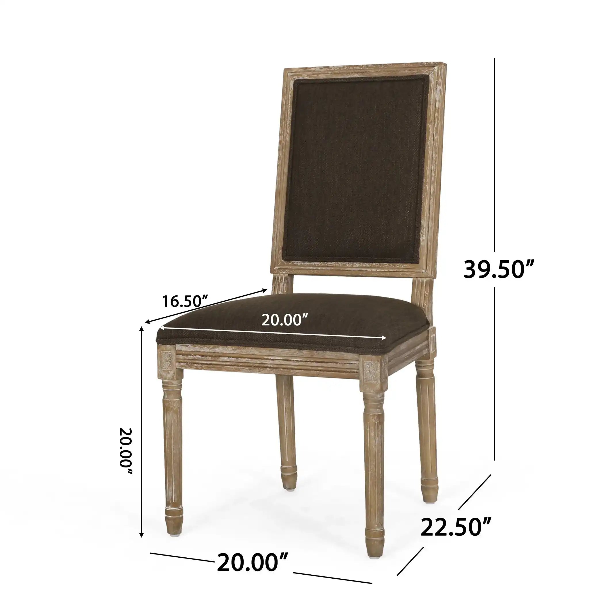 French Country Style Dining Chair With Upholstered Seating And Fluted Legs - Best Buy Furniture