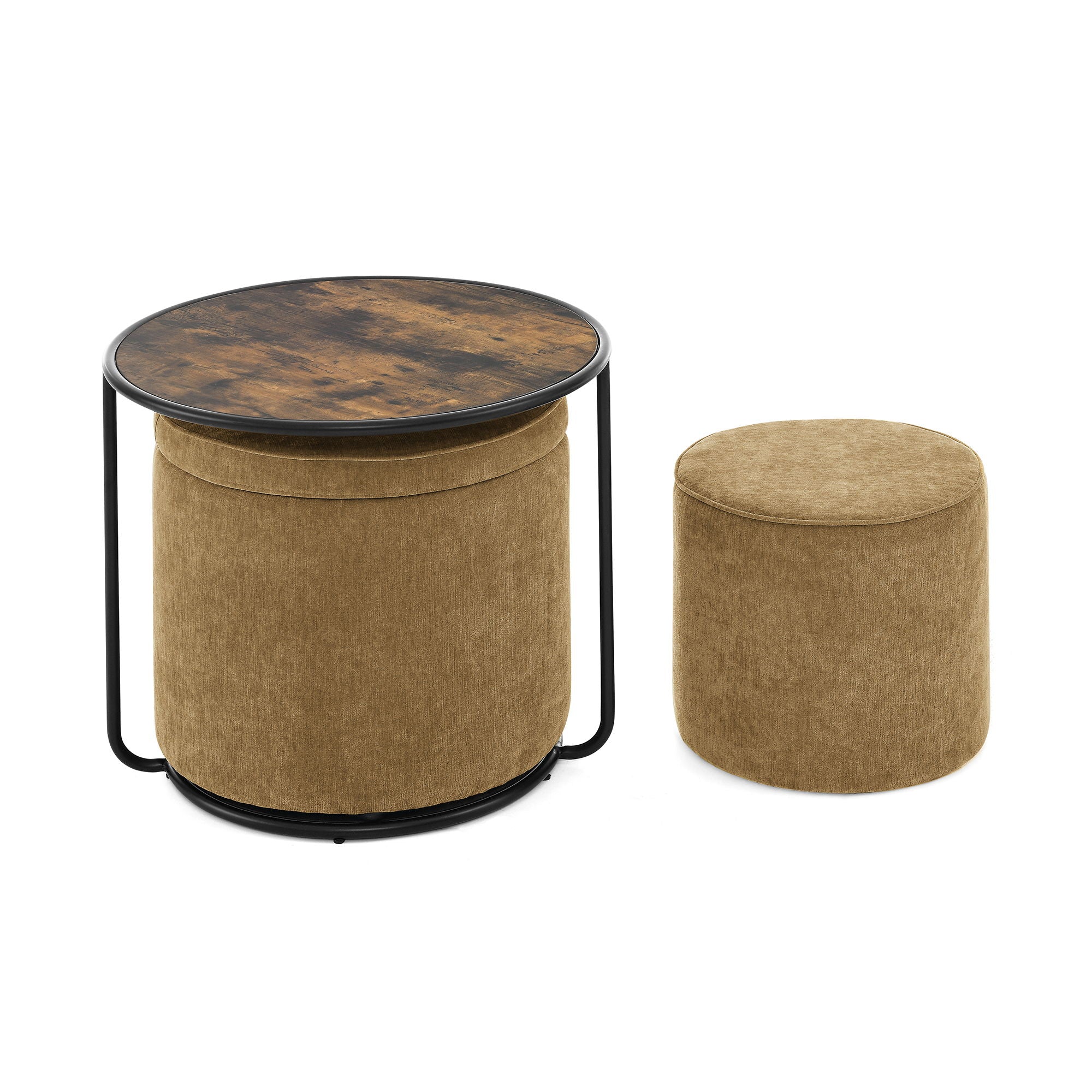 Multi Functional Ottoman And Table Set With Drum Stool - Best Buy Furniture