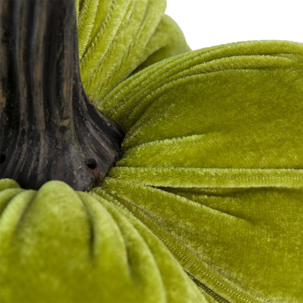 Velvet Weighted Pumpkin With Resin Stem Apple, Pumpkin Ornament Decor For Holiday Harvest Festival Fall Festival & Thanksgiving (Set of 2) - Green - Best Buy Furniture