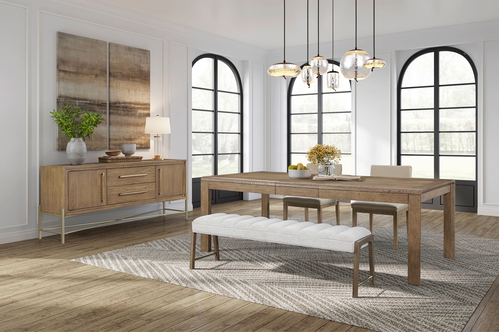 Dining Table With Leaf - Light Brown - Best Buy Furniture