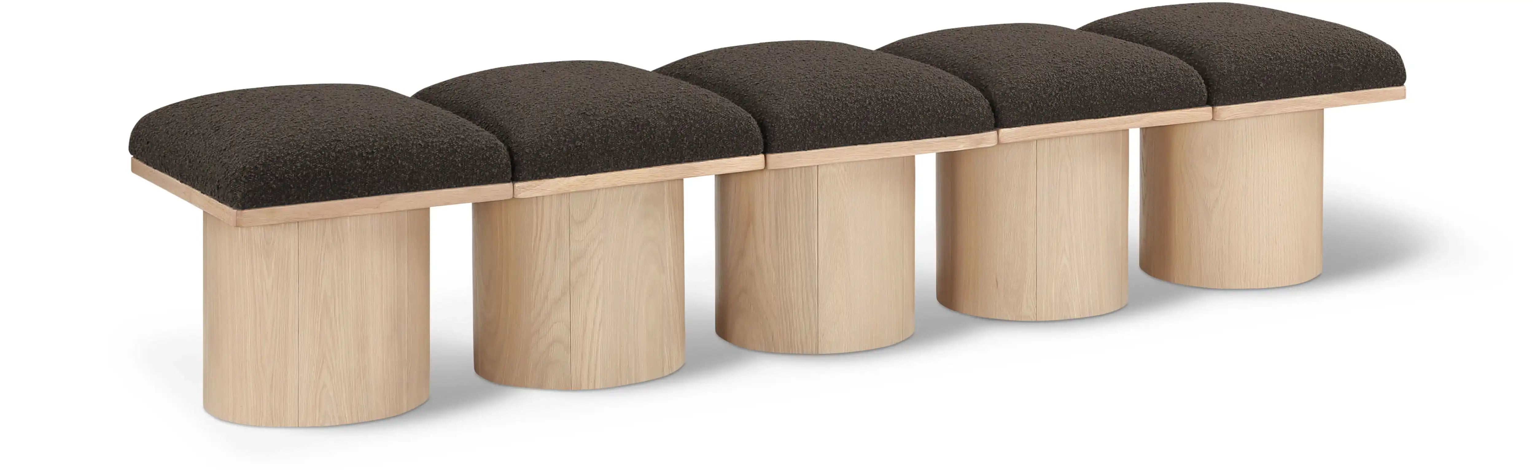 Pavilion - 5 Piece Modular Bench With Natural Base - Best Buy Furniture