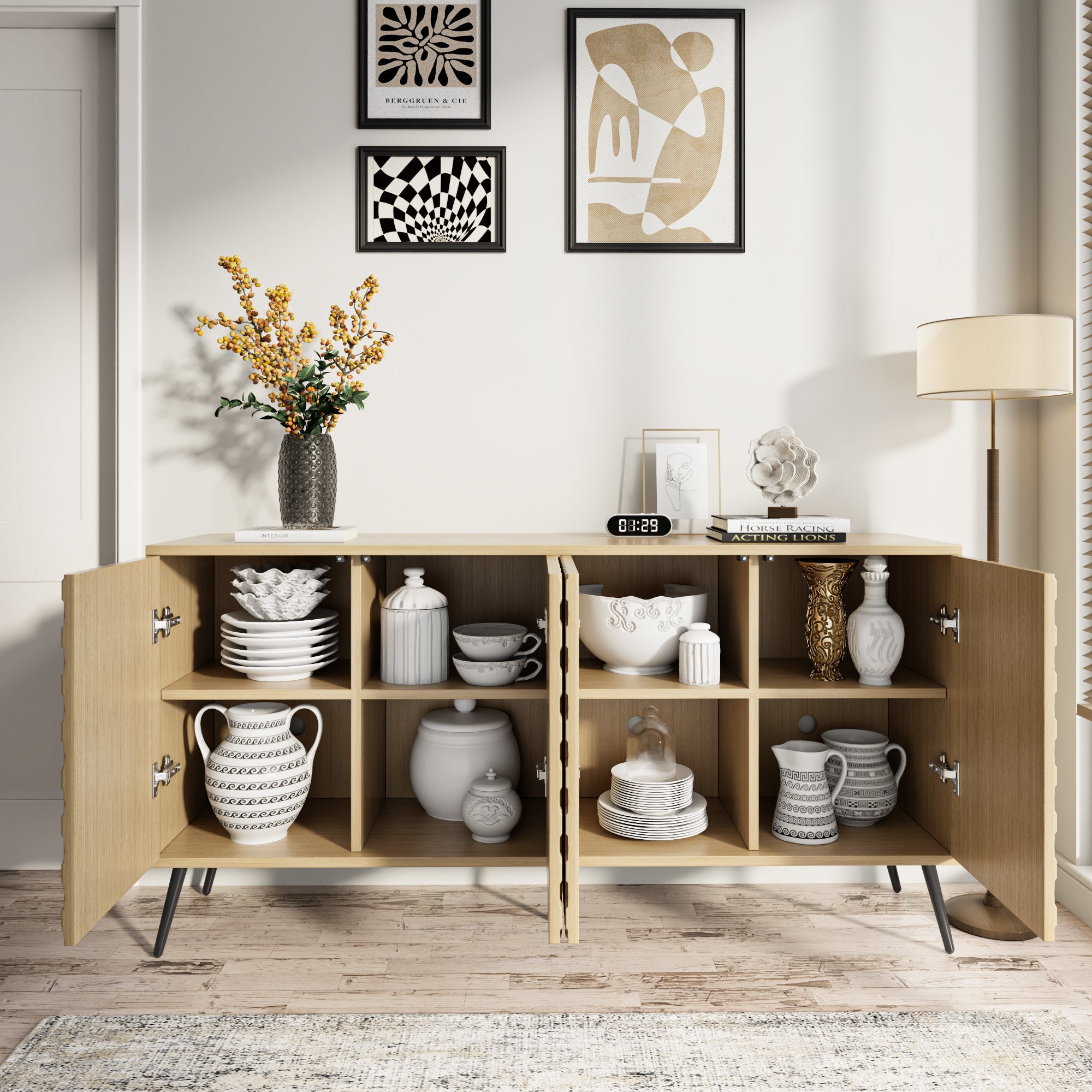 Mid-Century Modern Sideboard 63' - Oak - Best Buy Furniture