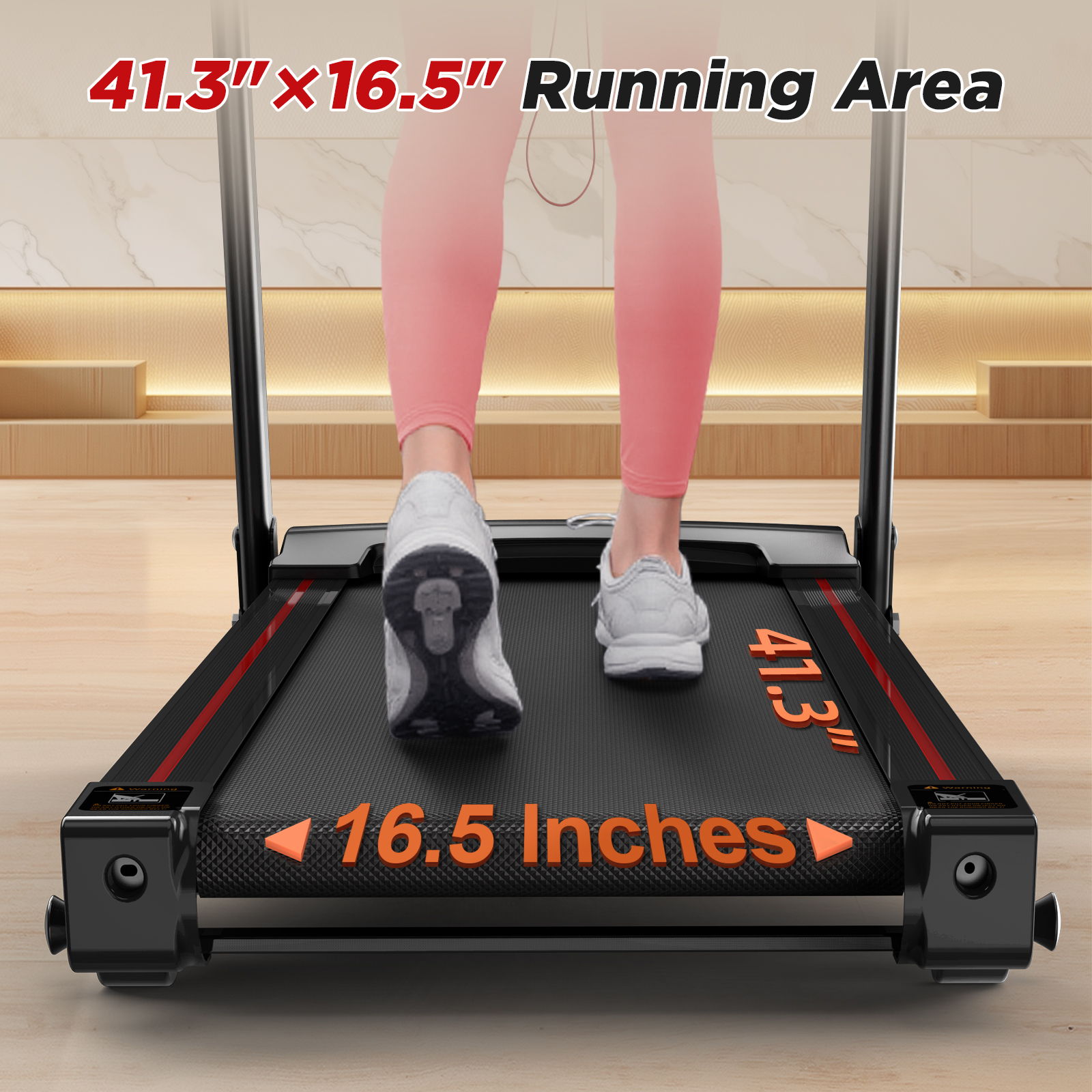 Folding Treadmills For Home - 3.5Hp Portable Foldable With Incline, Electric Treadmill For Running Walking Jogging Exercise With 12 Preset Programs, Indoor Workout Training Space Save Apartment, App - Black - Best Buy Furniture