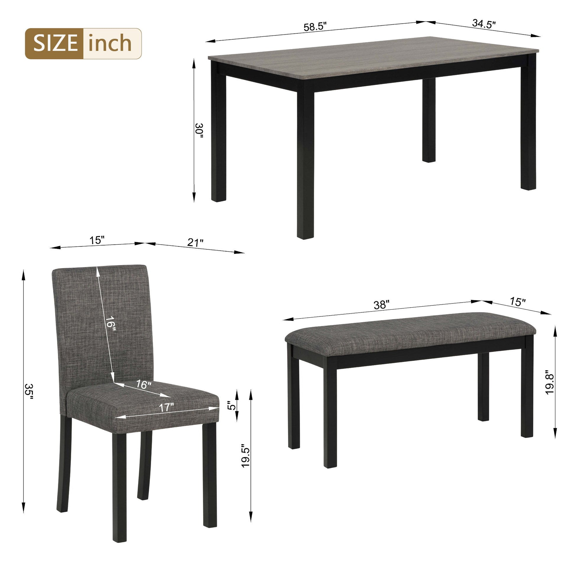 Modern Dining Table Set With Upholstered Chairs For Dining Room - Best Buy Furniture