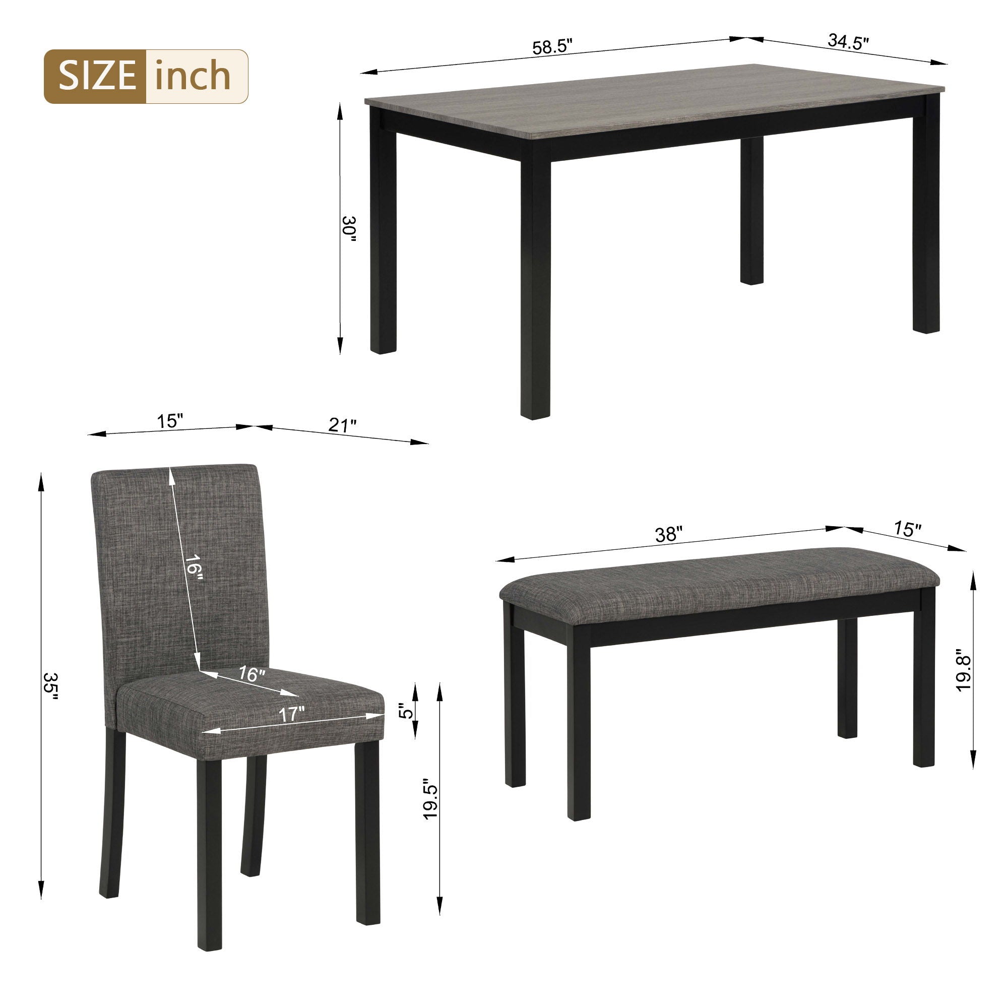 Modern Dining Table Set With Upholstered Chairs For Dining Room - Best Buy Furniture