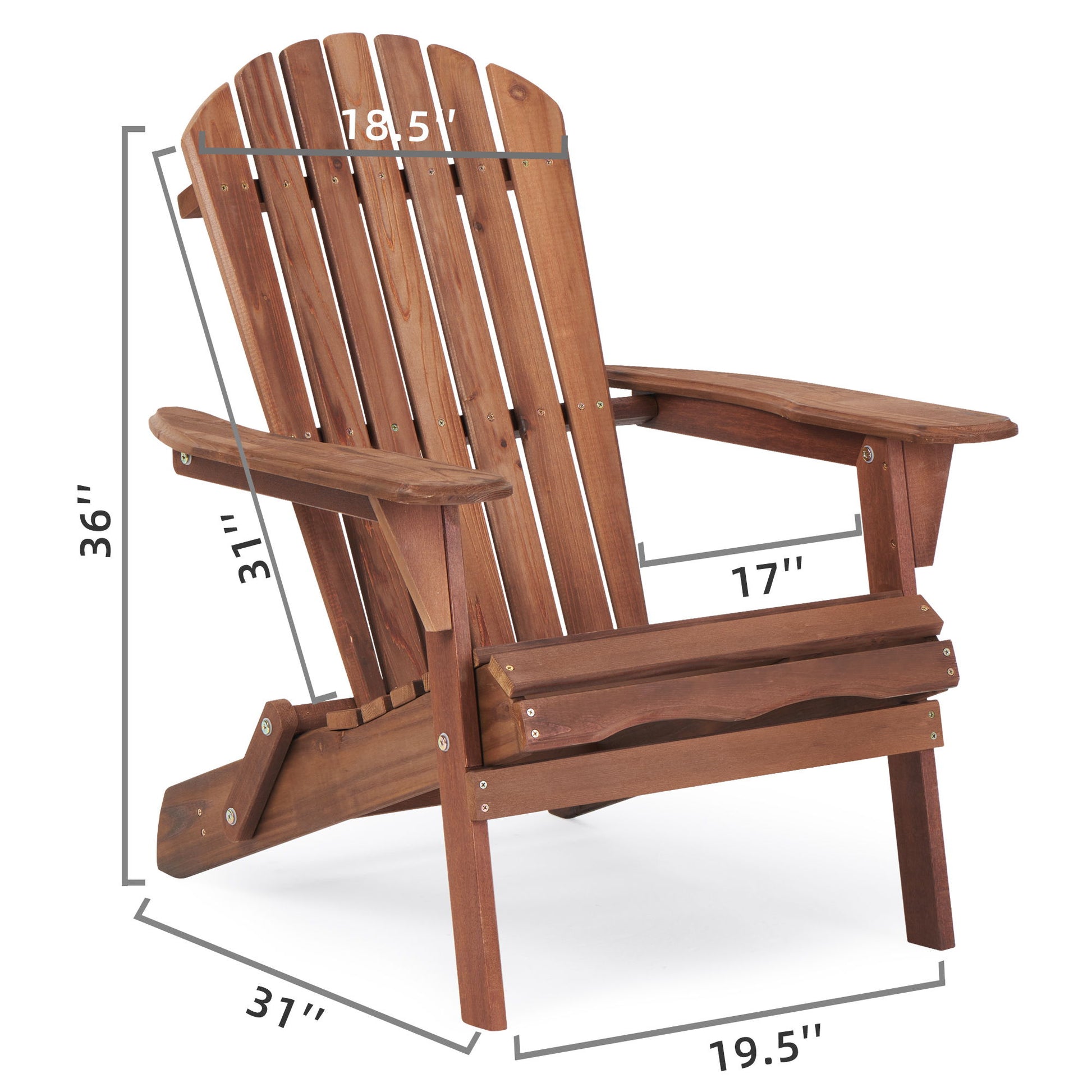 Lounge Patio Chair For Garden Outdoor Wooden Folding Adirondack Chair (Set of 2) Solid Cedar Wood Lounge Patio Chair For Garden - Best Buy Furniture