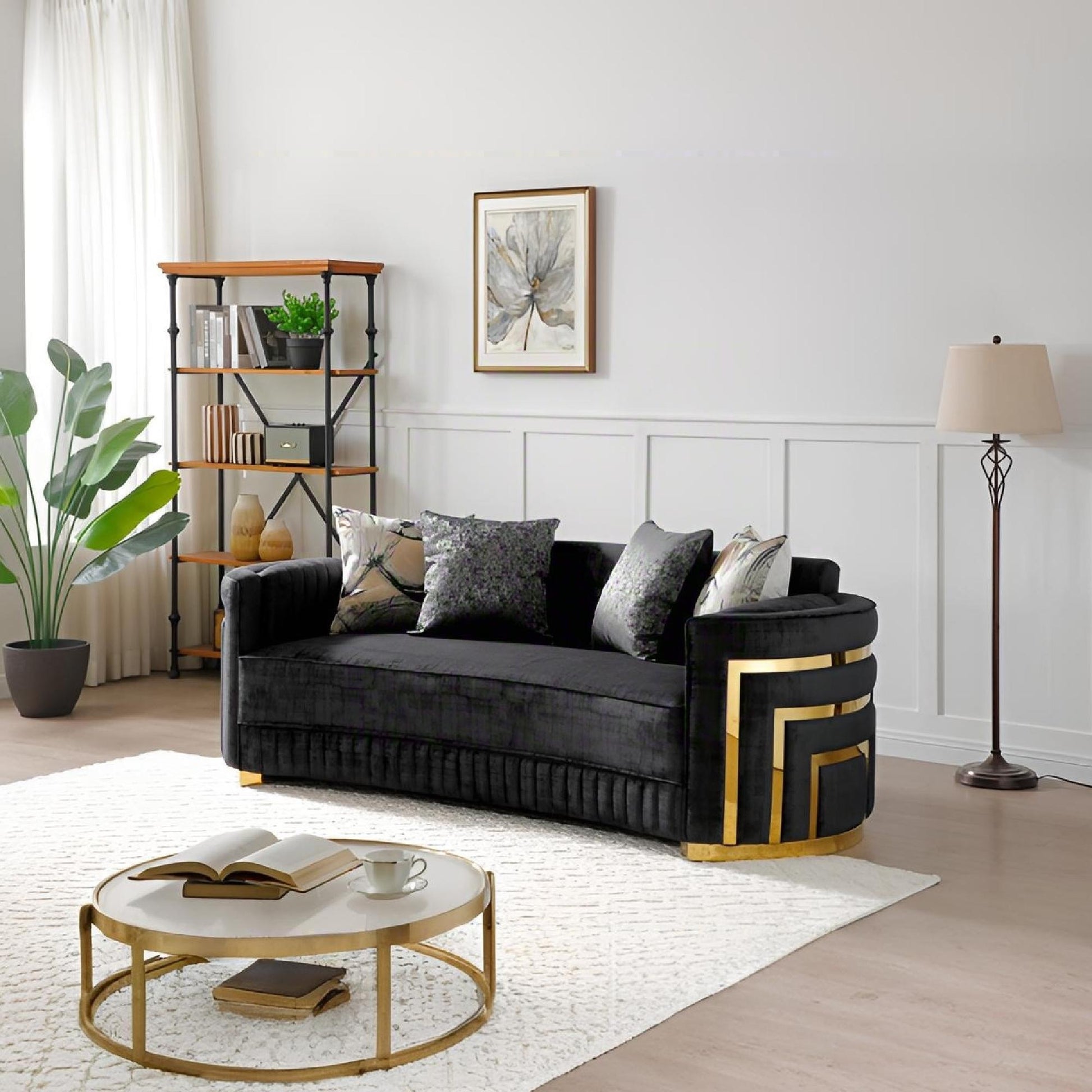 Soledad - Sofa With Upholstery And Hued Accents - Black - Best Buy Furniture
