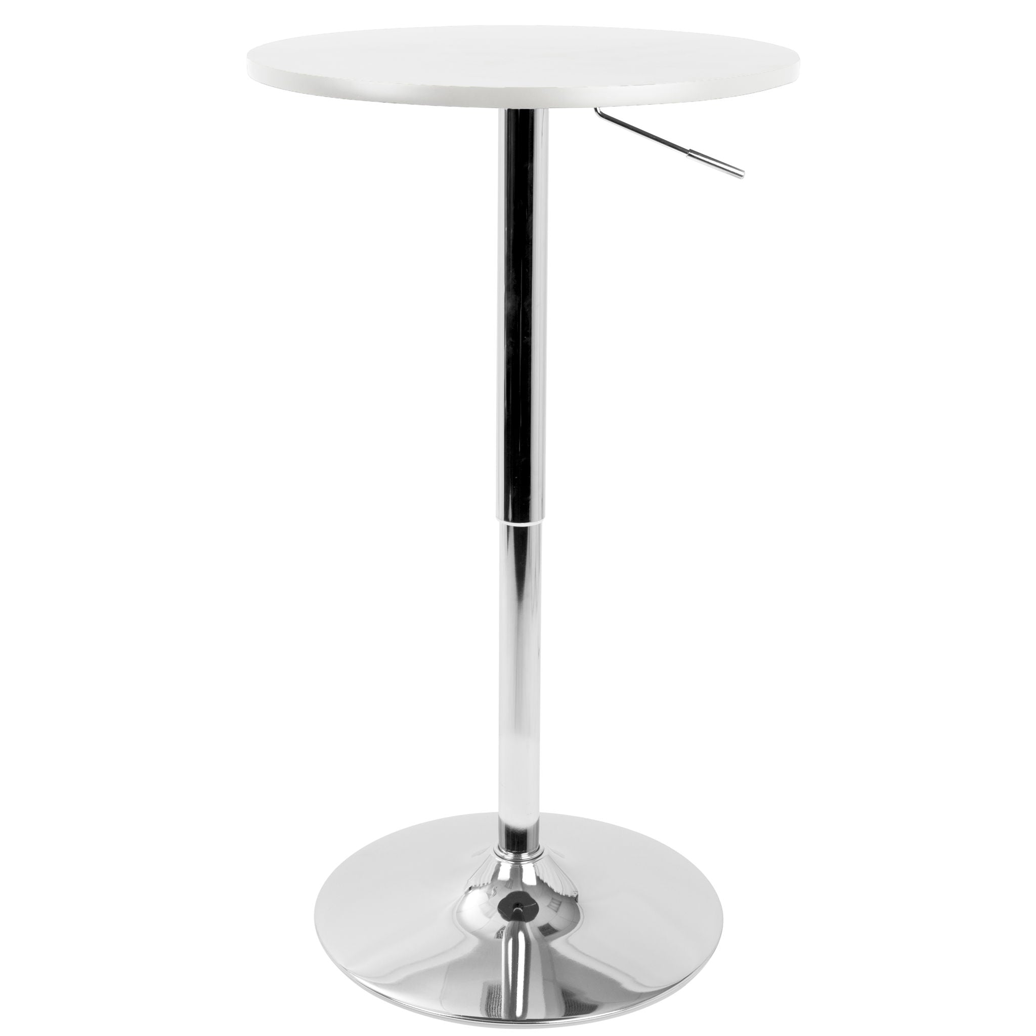 Adjustable Contemporary Bar Table - White - Best Buy Furniture