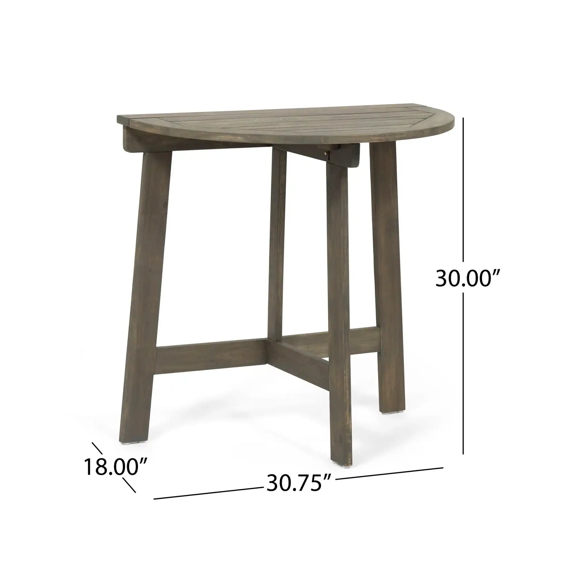 Outdoor Half Round Folding Acacia Wood Bistro Table - Best Buy Furniture