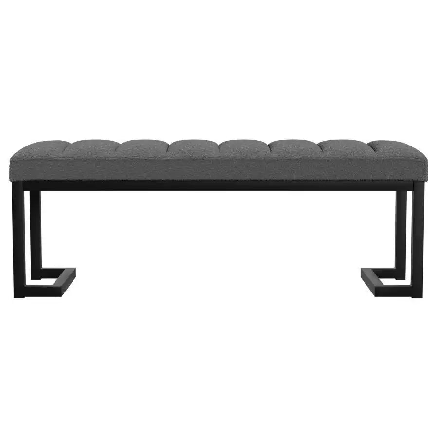 Mesa - Boucle Upholstered Tufted Accent Bench - Best Buy Furniture