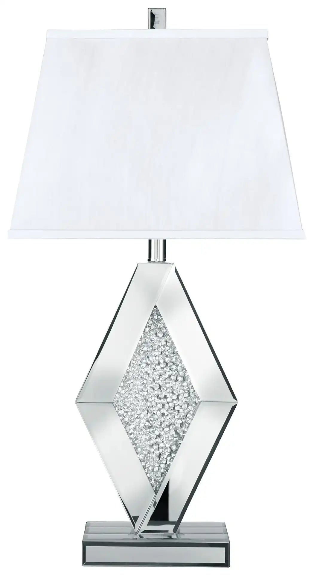 Prunella - Mirror Table Lamp - Silver Finish - Best Buy Furniture