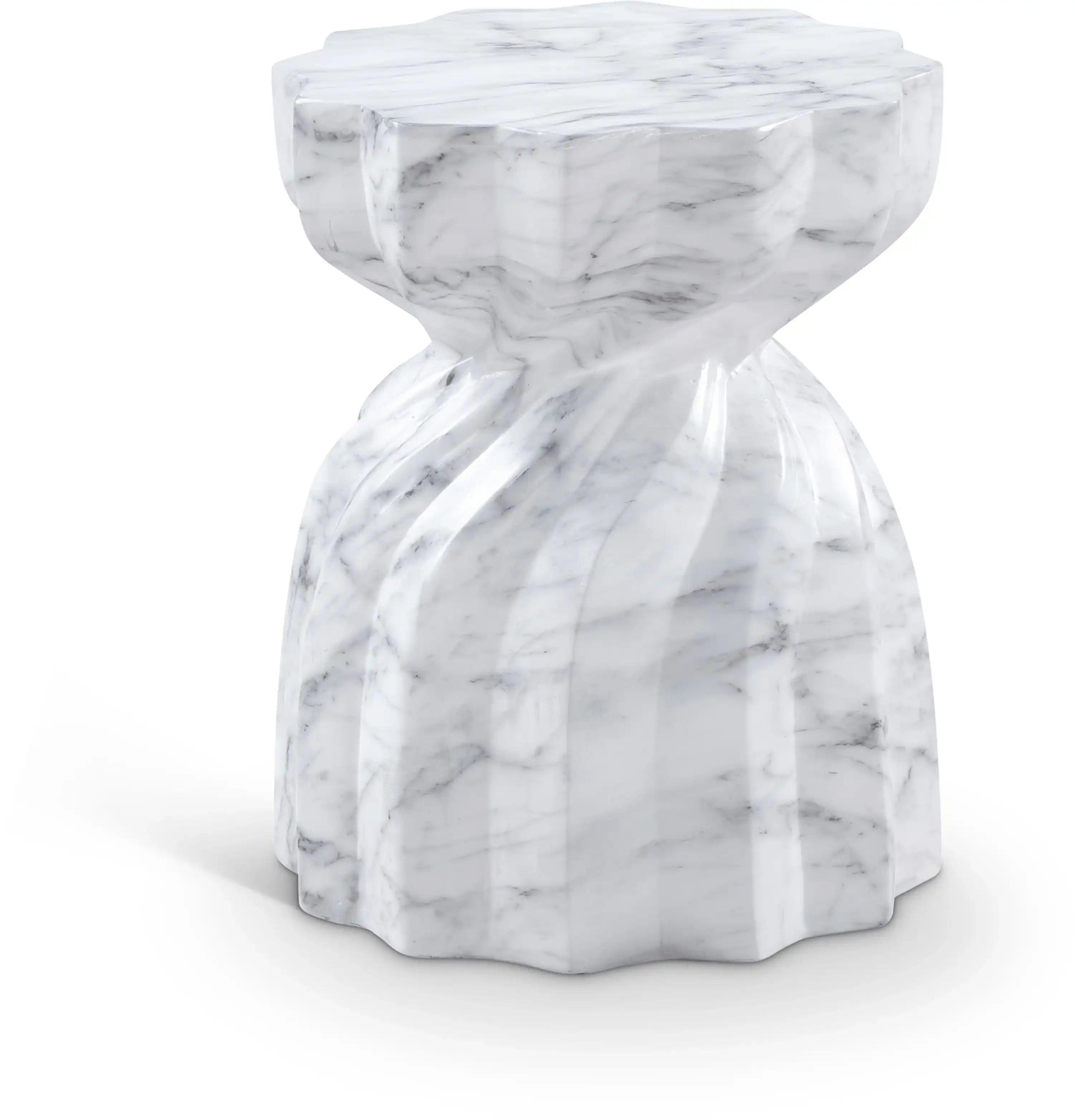 Caserta - Marble Finish Concrete End Table - Best Buy Furniture