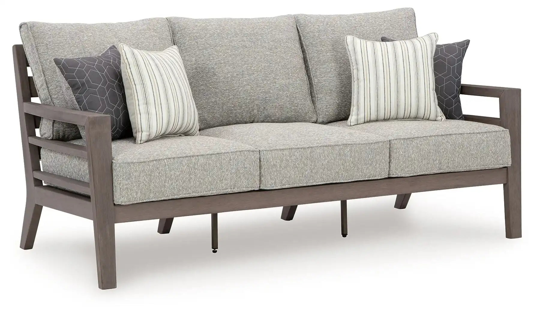 Hillside Barn - Sofa With Cushion - Gray / Brown - Best Buy Furniture