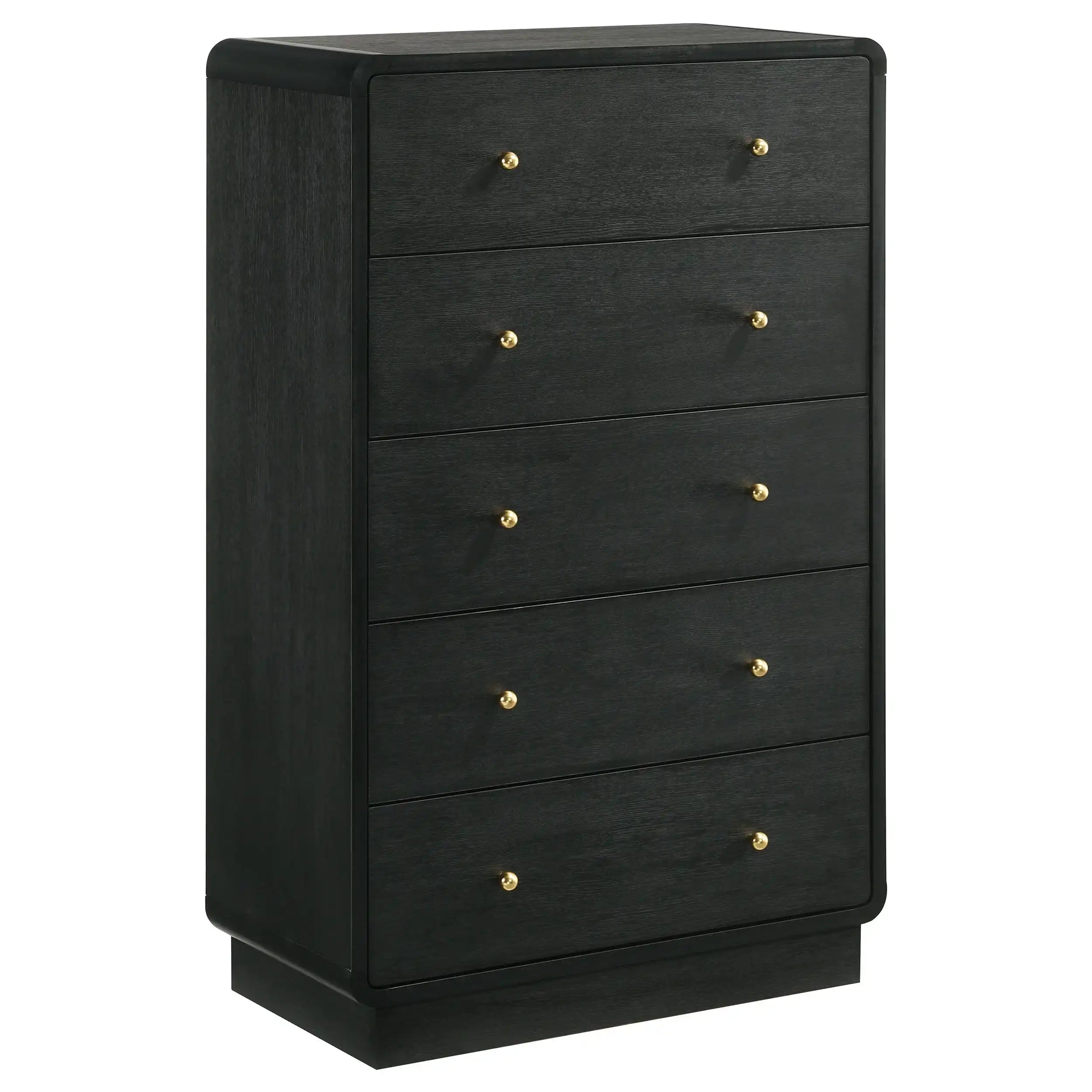 Cavelle - 5-Drawer Chest Of Drawers - Black - Best Buy Furniture