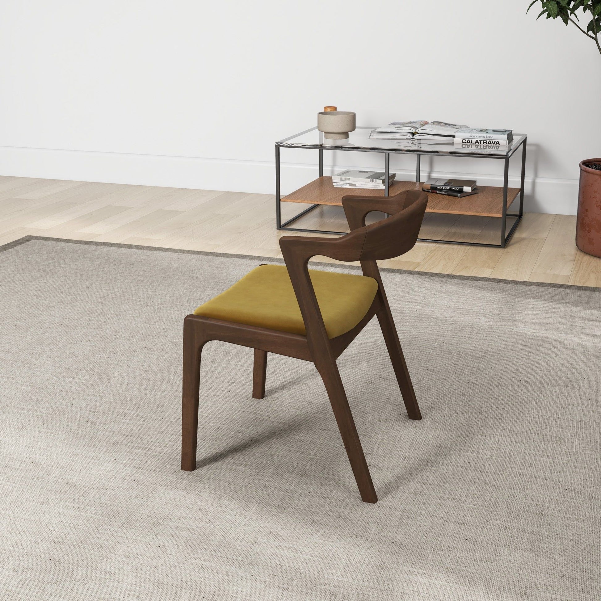 Dakota - Mid-Century Modern Velvet Dining Chair (Set of 2) - Best Buy Furniture