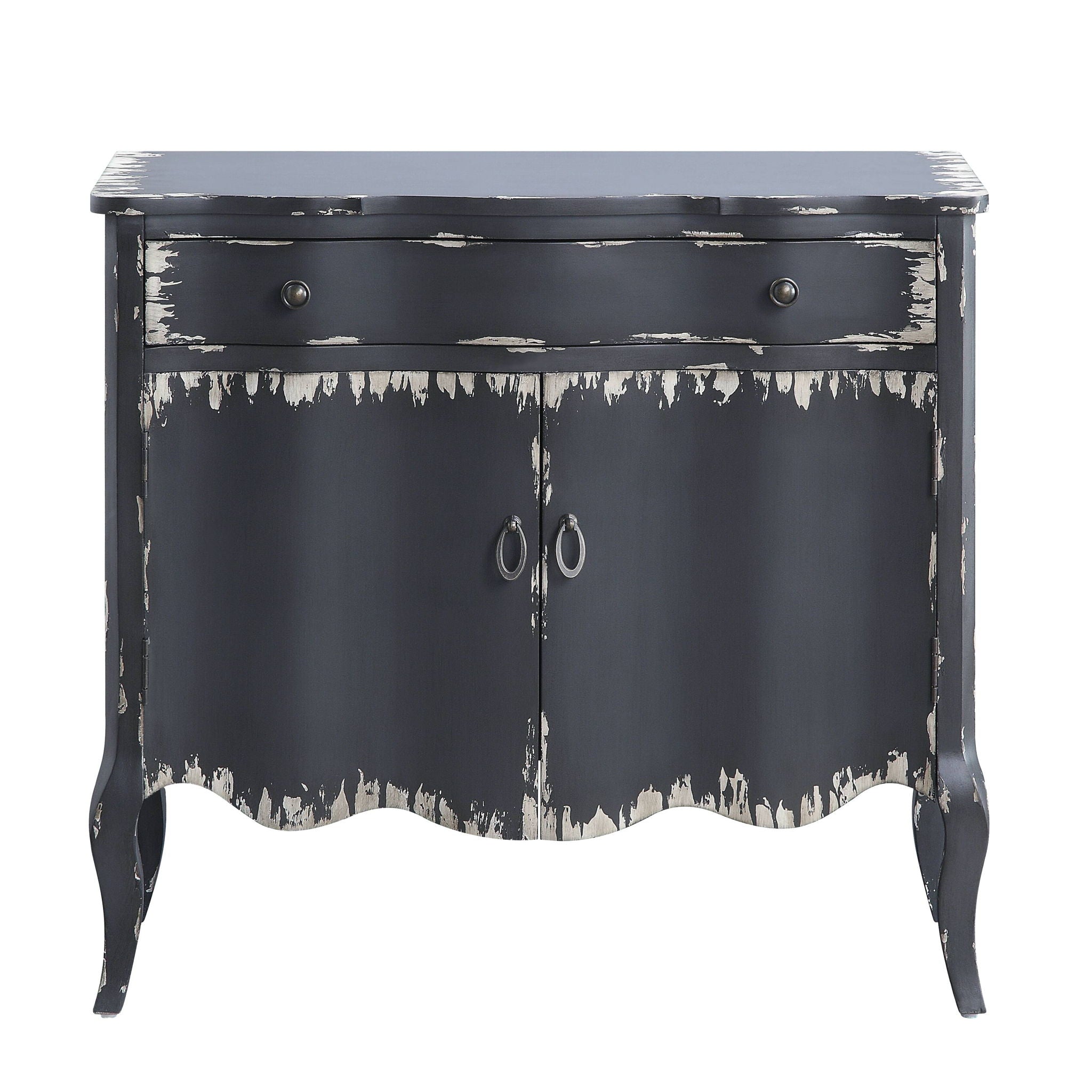 Deianira - Antique Console Cabinet - Gray - Best Buy Furniture