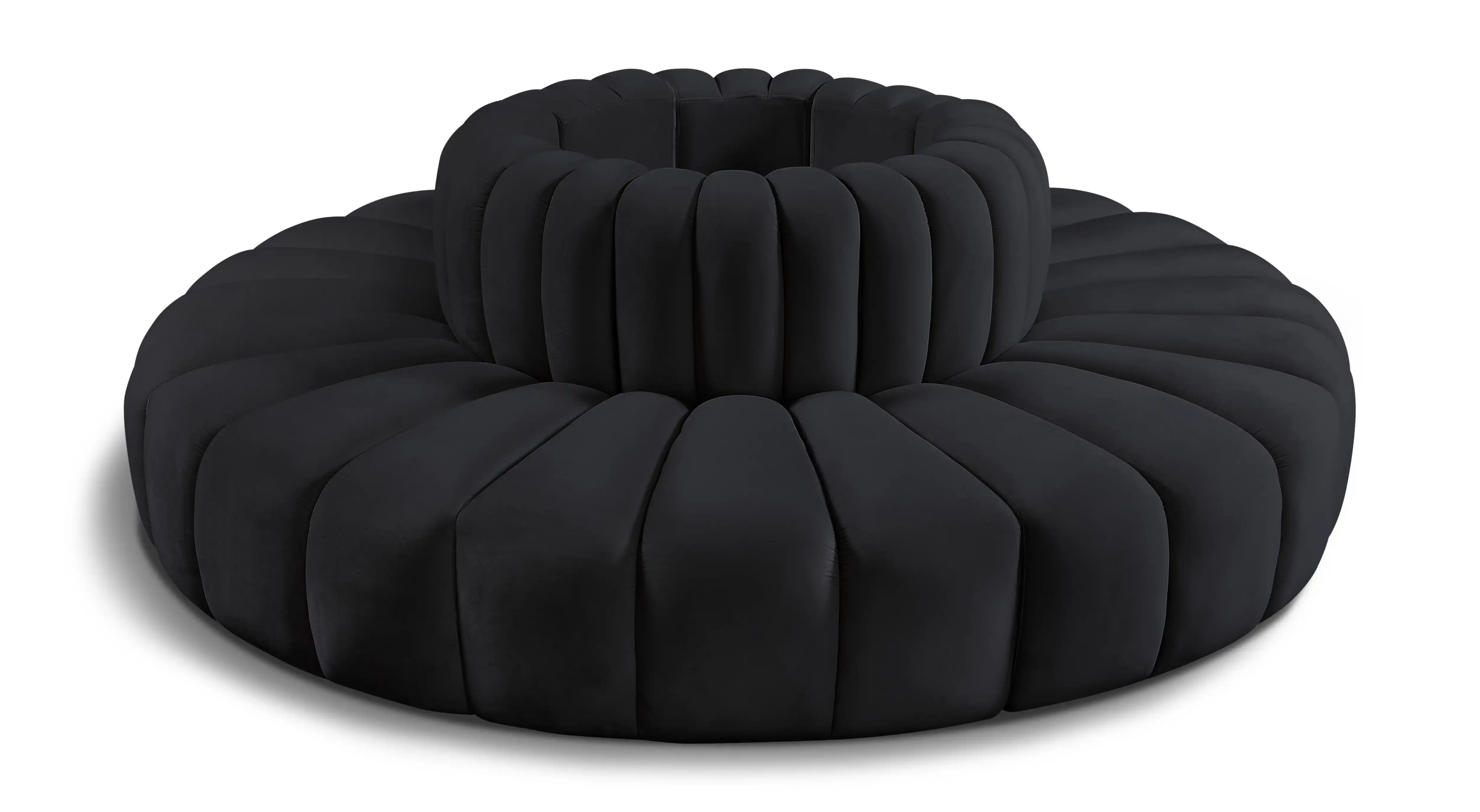 Arc - Velvet 8 Piece Round Modular Sofa - Best Buy Furniture