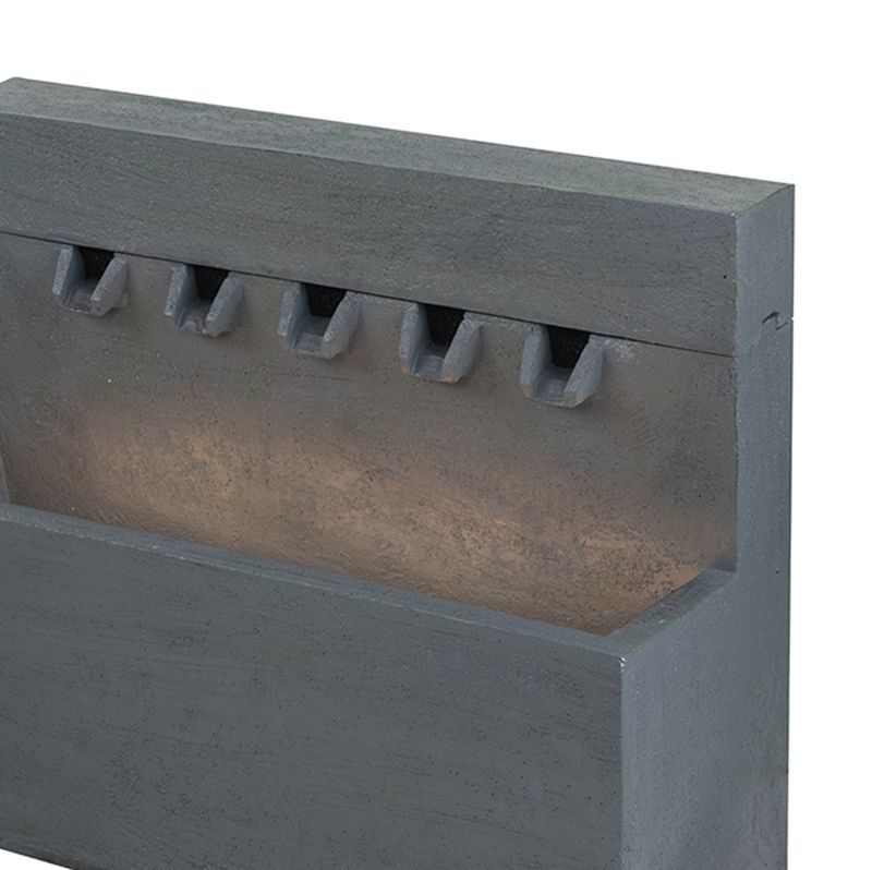 Decorative Fountain With Rectangle Design, With Light And Pump, For Indoor And Outdoor - Gray - Best Buy Furniture
