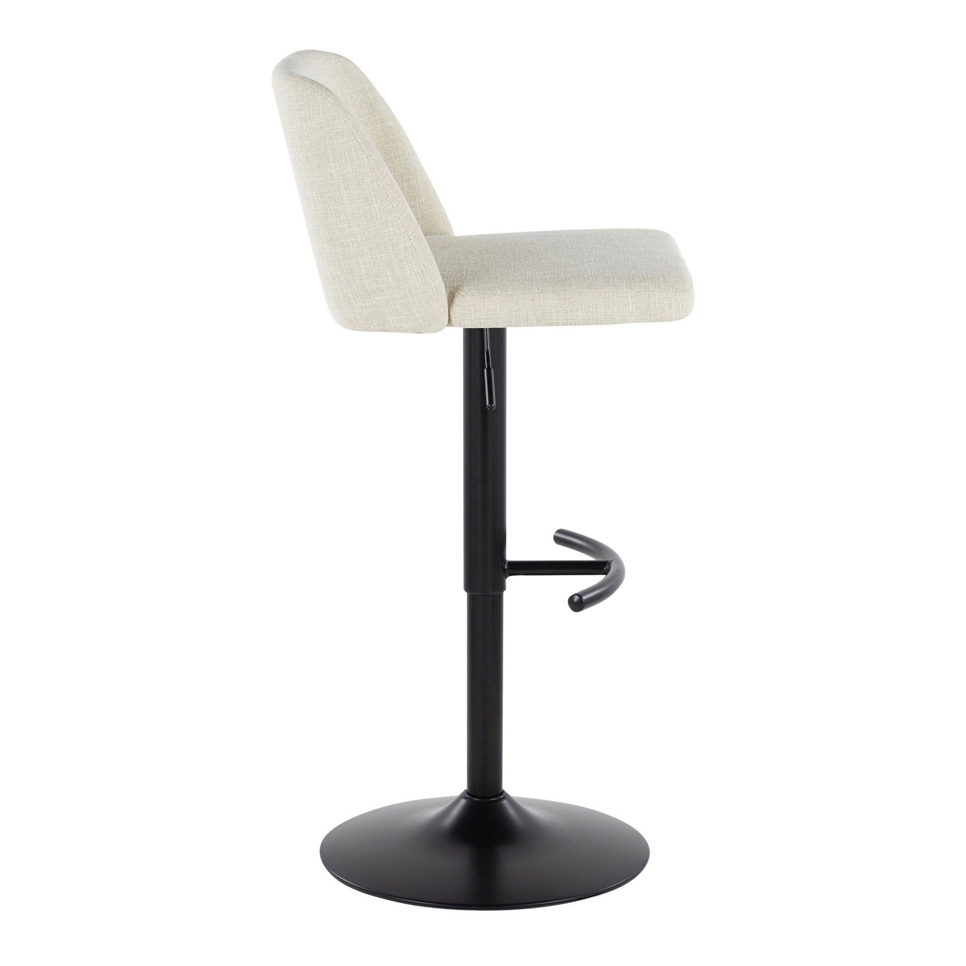 Toriano - Contemporary Adjustable Barstool Swivel With Rounded T Footrest (Set of 2) - Best Buy Furniture
