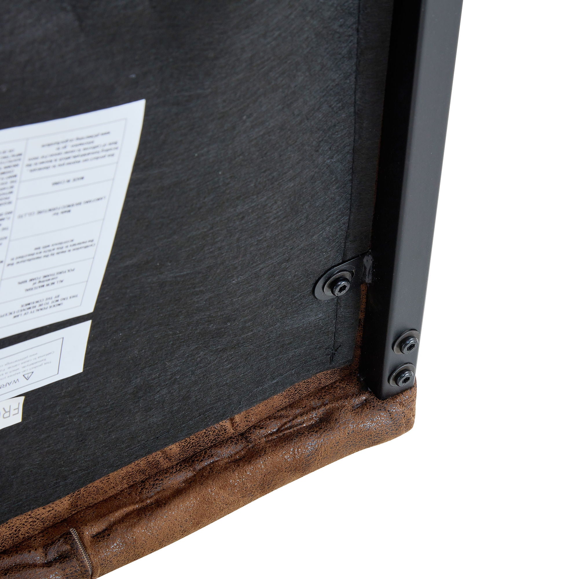 Ergonomic Technology Fabric Dining Chairs With Black Metal Legs, Comfortably Simple Design, (Set of 4) - Brown - Best Buy Furniture