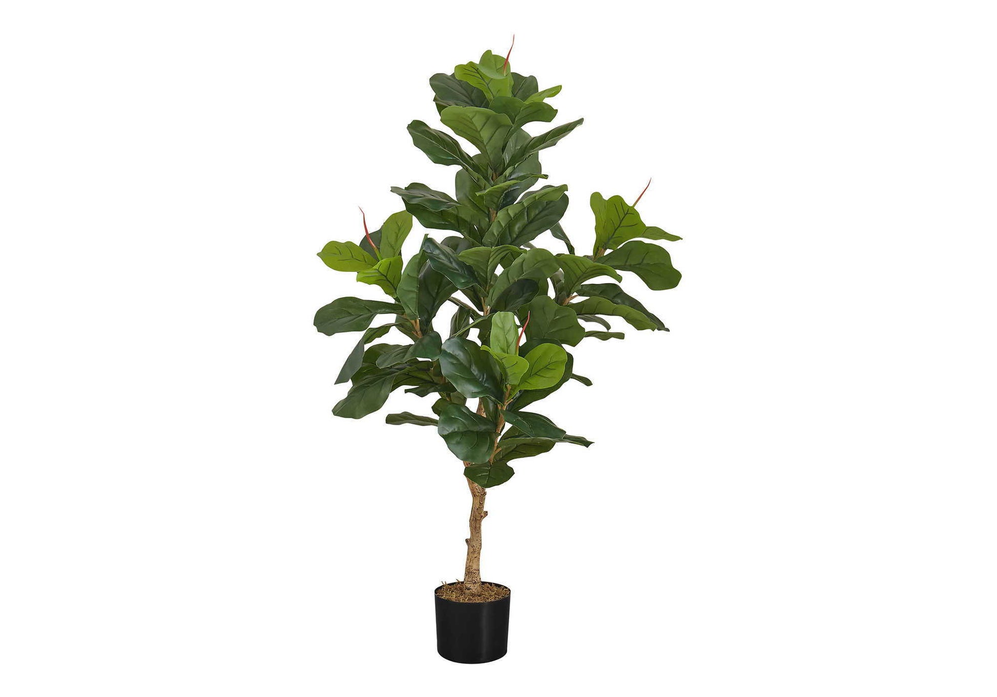 47" Tall, Artificial Plant, Fiddle Tree, Indoor, Faux, Fake, Floor, Greenery, Potted, Real Touch, Decorative - Green / Black - Best Buy Furniture